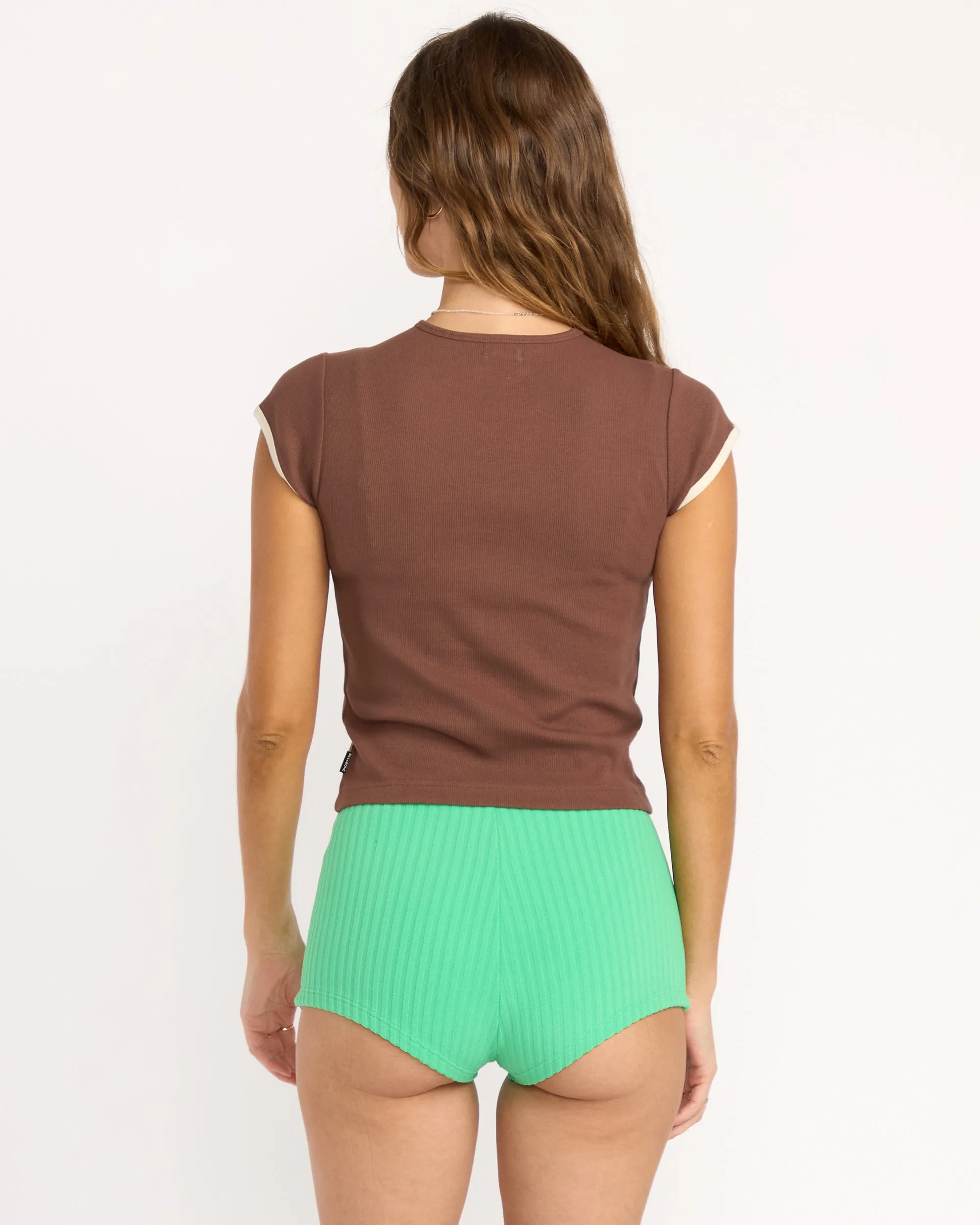 Josie Ringer Short Sleeve T-Shirt - Espresso sold by Billabong product image thumbnail 3