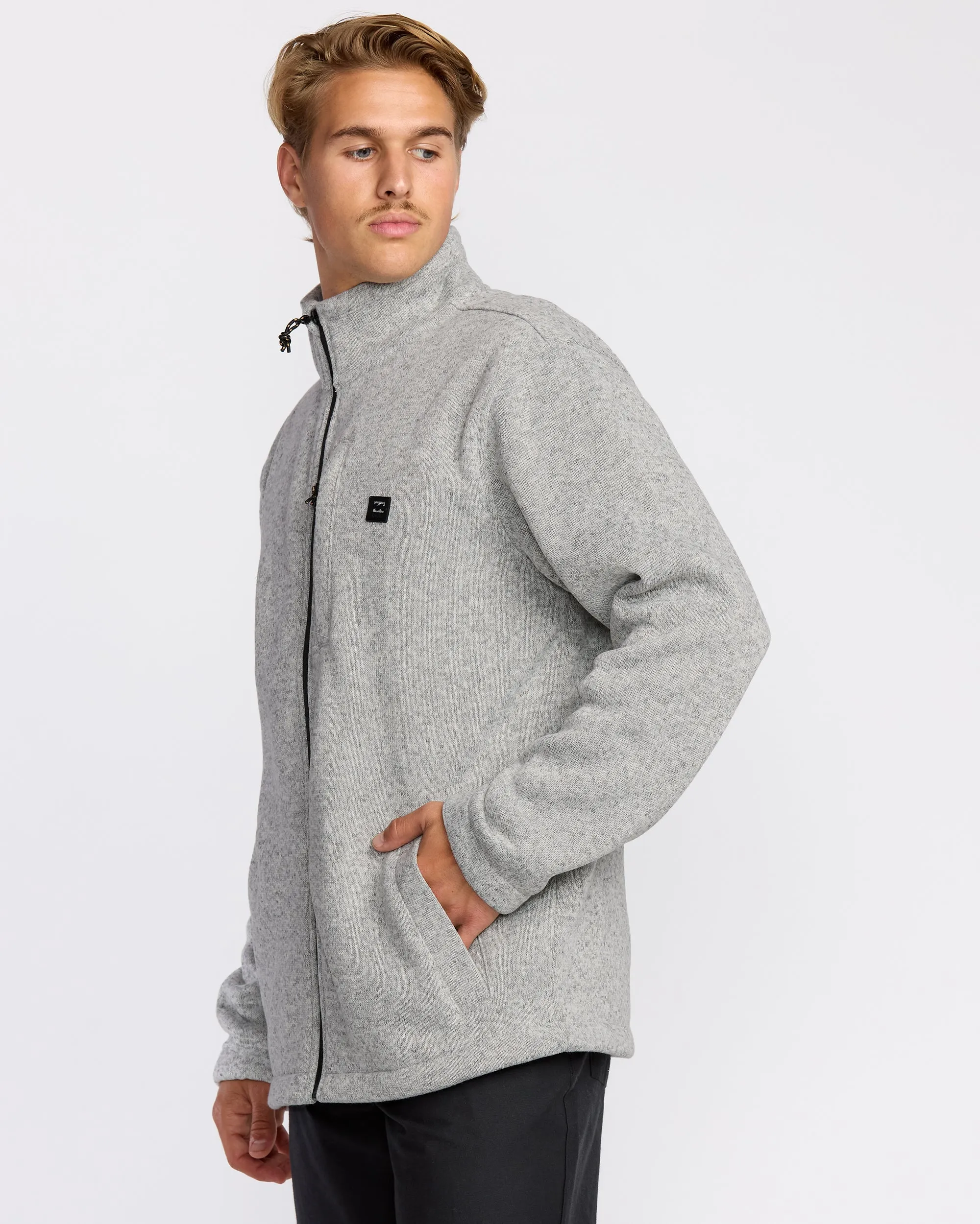 Boundary Mock Neck Zip Sweatshirt - Grey Htr sold by Billabong product image thumbnail 3