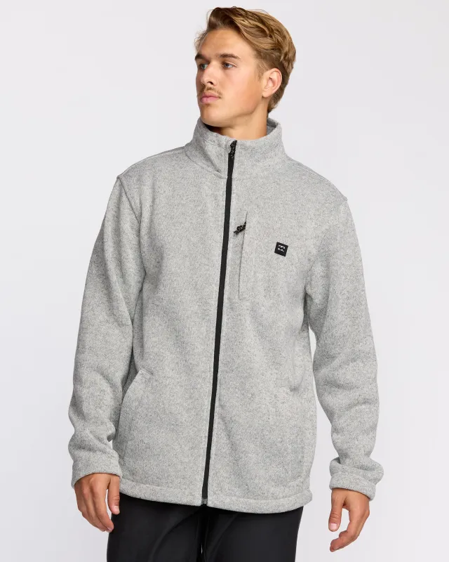 Boundary Mock Neck Zip Sweatshirt - Grey Htr sold by Billabong
