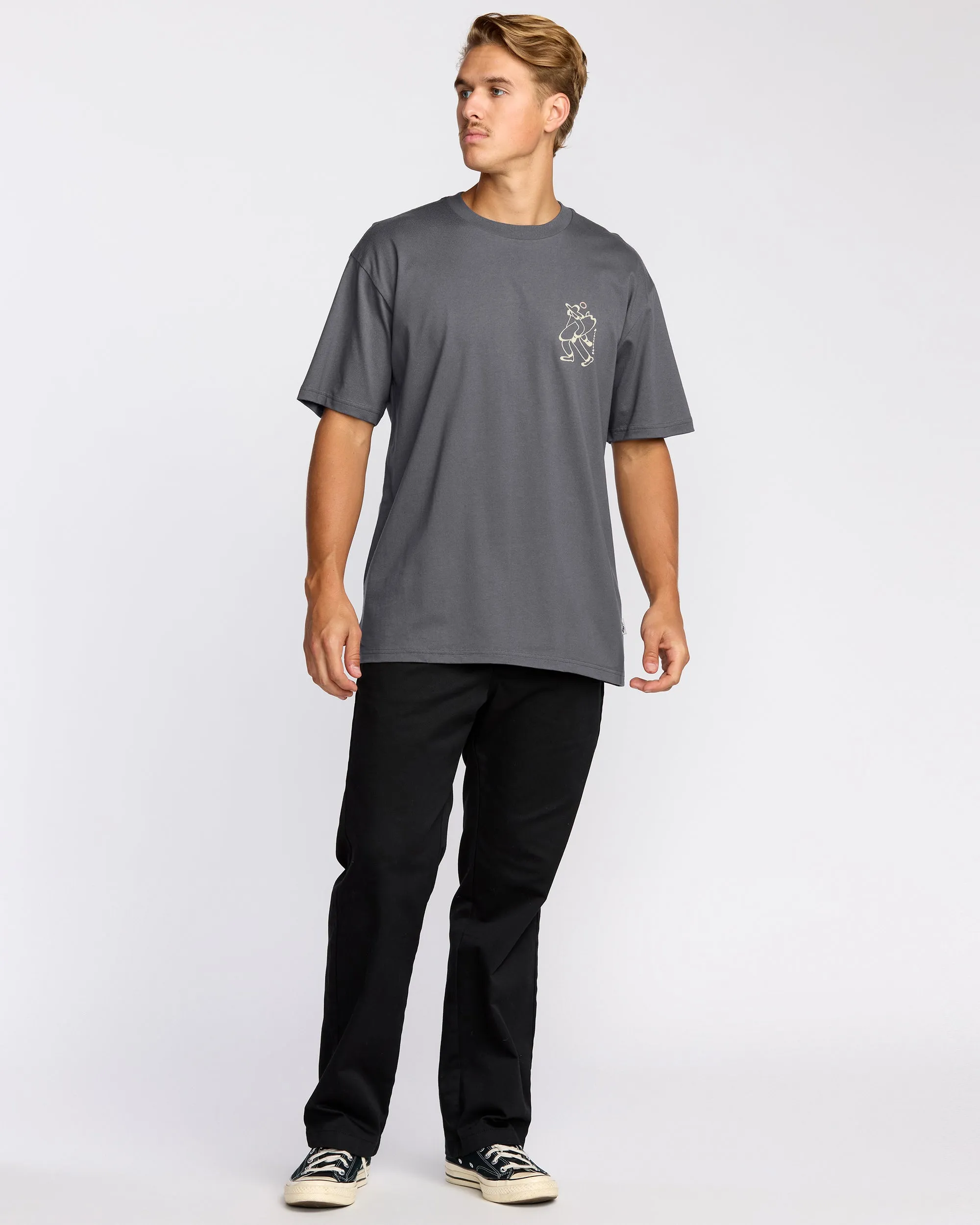 Up The Beach Regular Short Sleeve T-Shirt - Char sold by Billabong product image thumbnail 4
