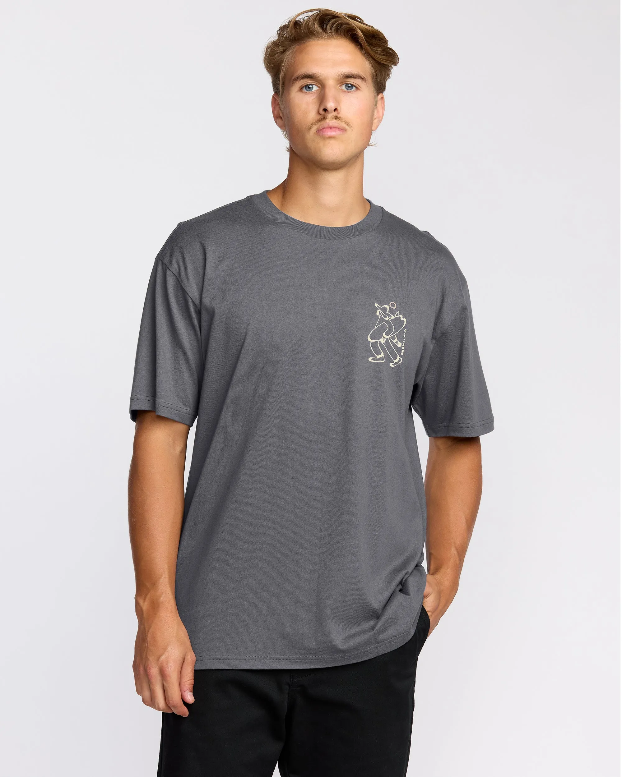 Up The Beach Regular Short Sleeve T-Shirt - Char sold by Billabong