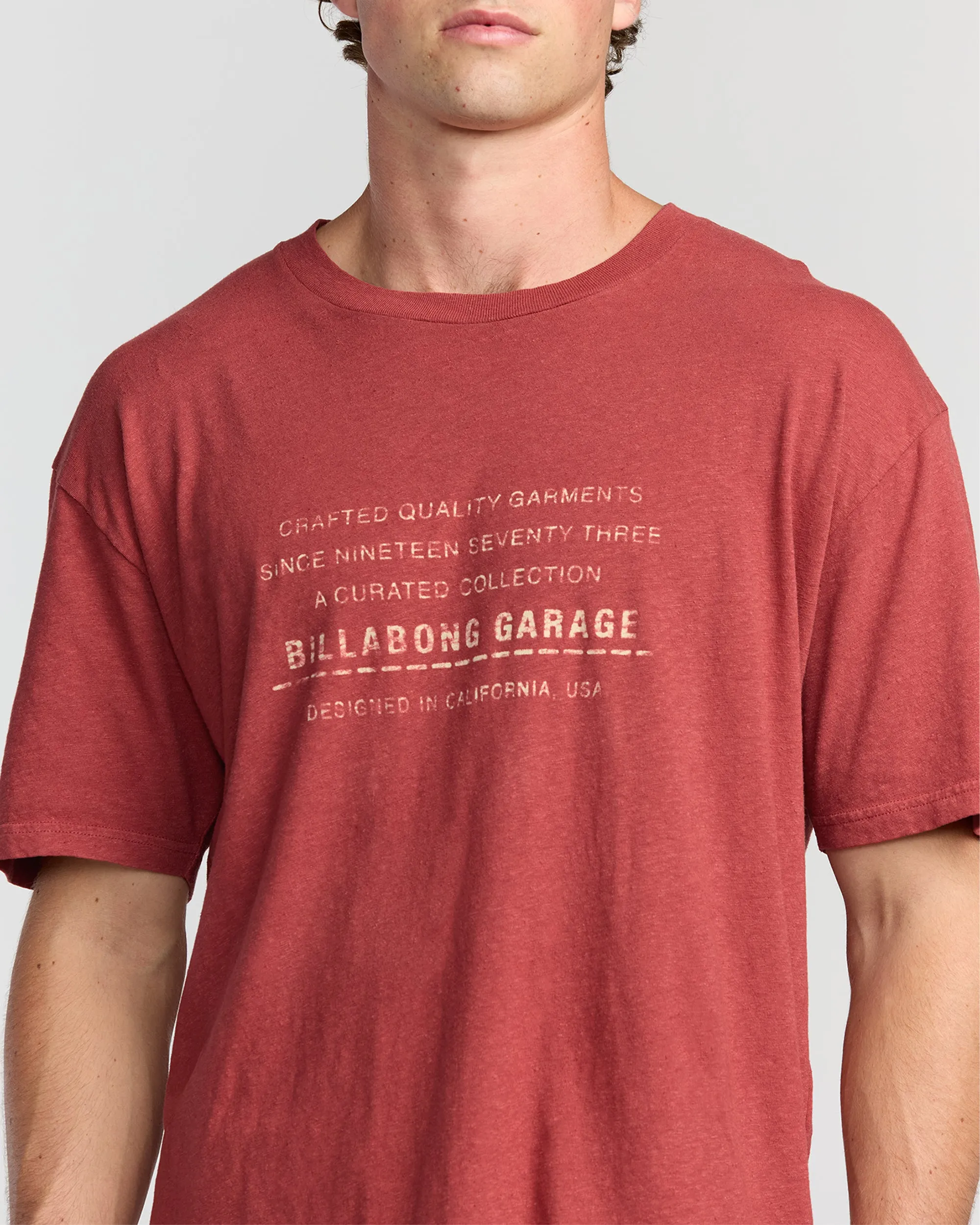 The Label Garage Regular Short Sleeve T-Shirt - Burnt Red sold by Billabong product image thumbnail 5
