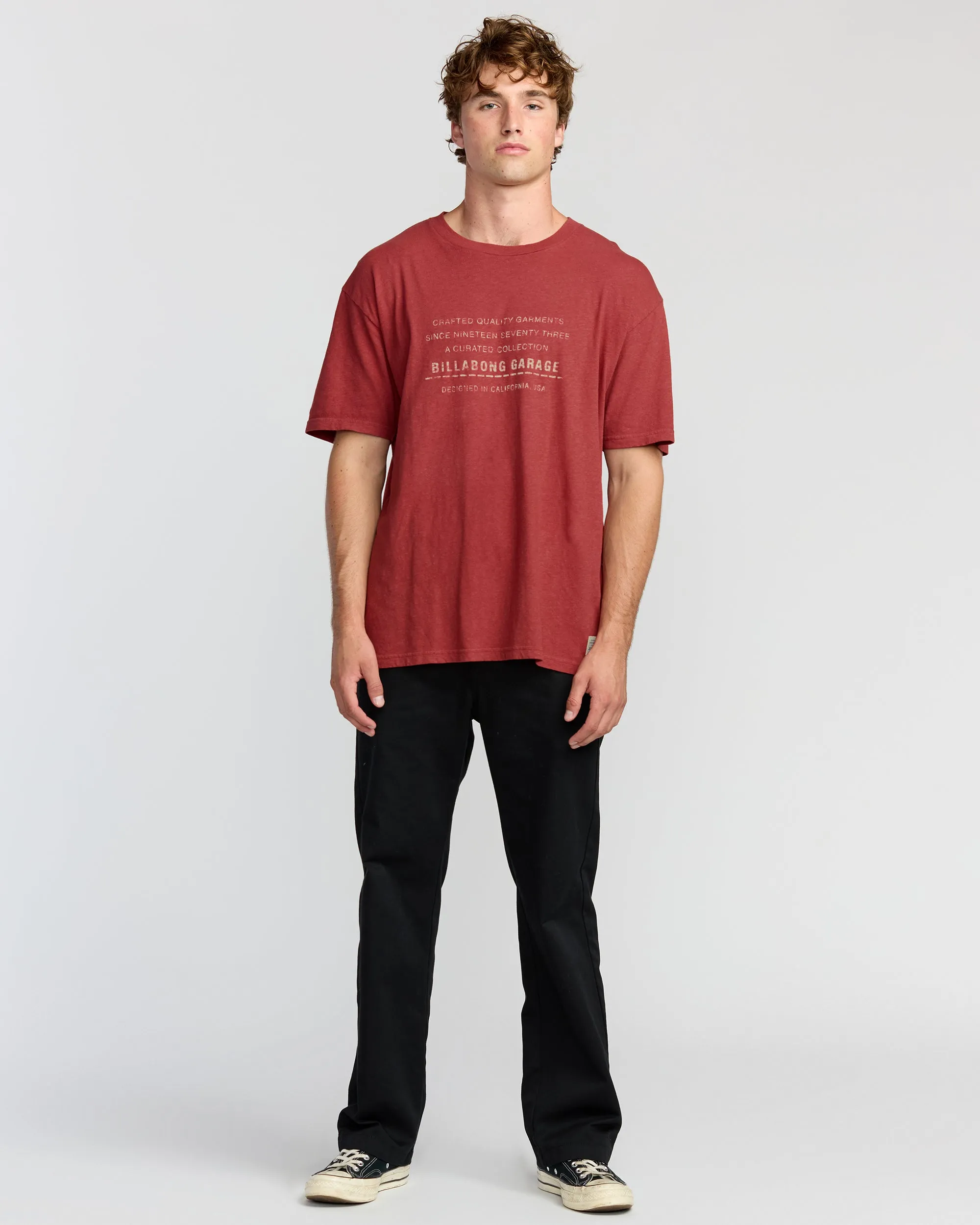 The Label Garage Regular Short Sleeve T-Shirt - Burnt Red sold by Billabong product image thumbnail 4
