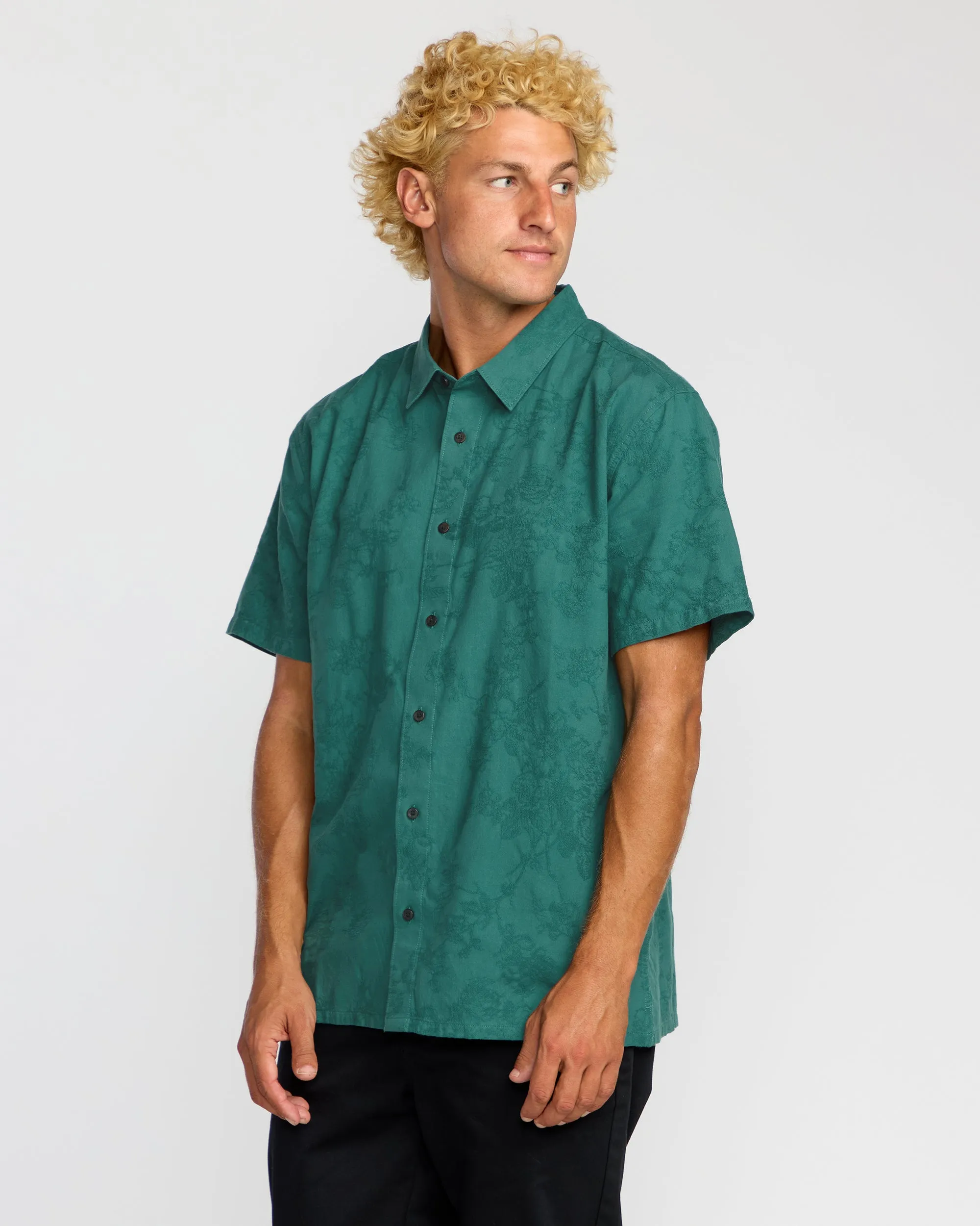 Sunshines Garage Short Sleeve Shirt - Teal sold by Billabong product image thumbnail 3