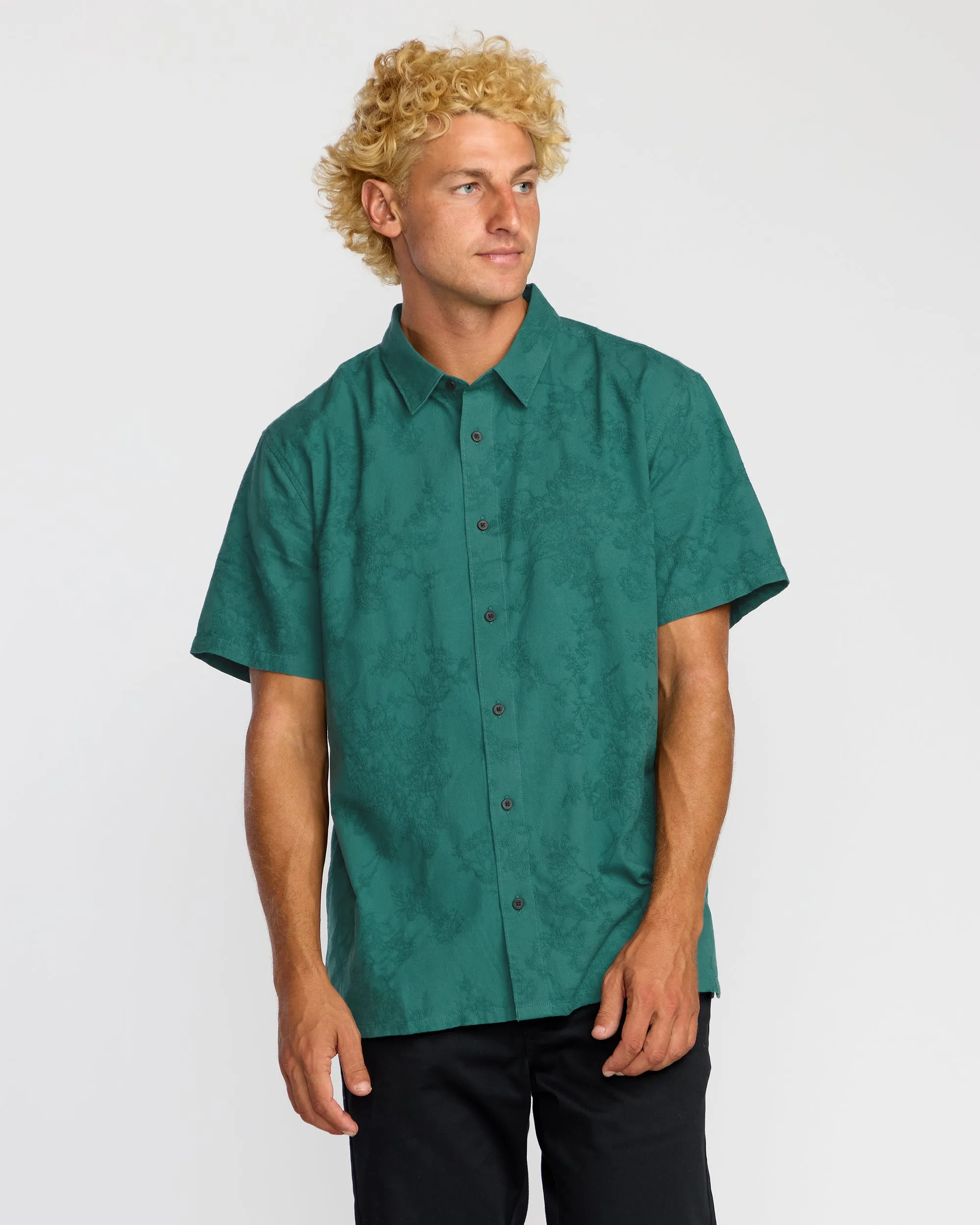 Sunshines Garage Short Sleeve Shirt - Teal sold by Billabong
