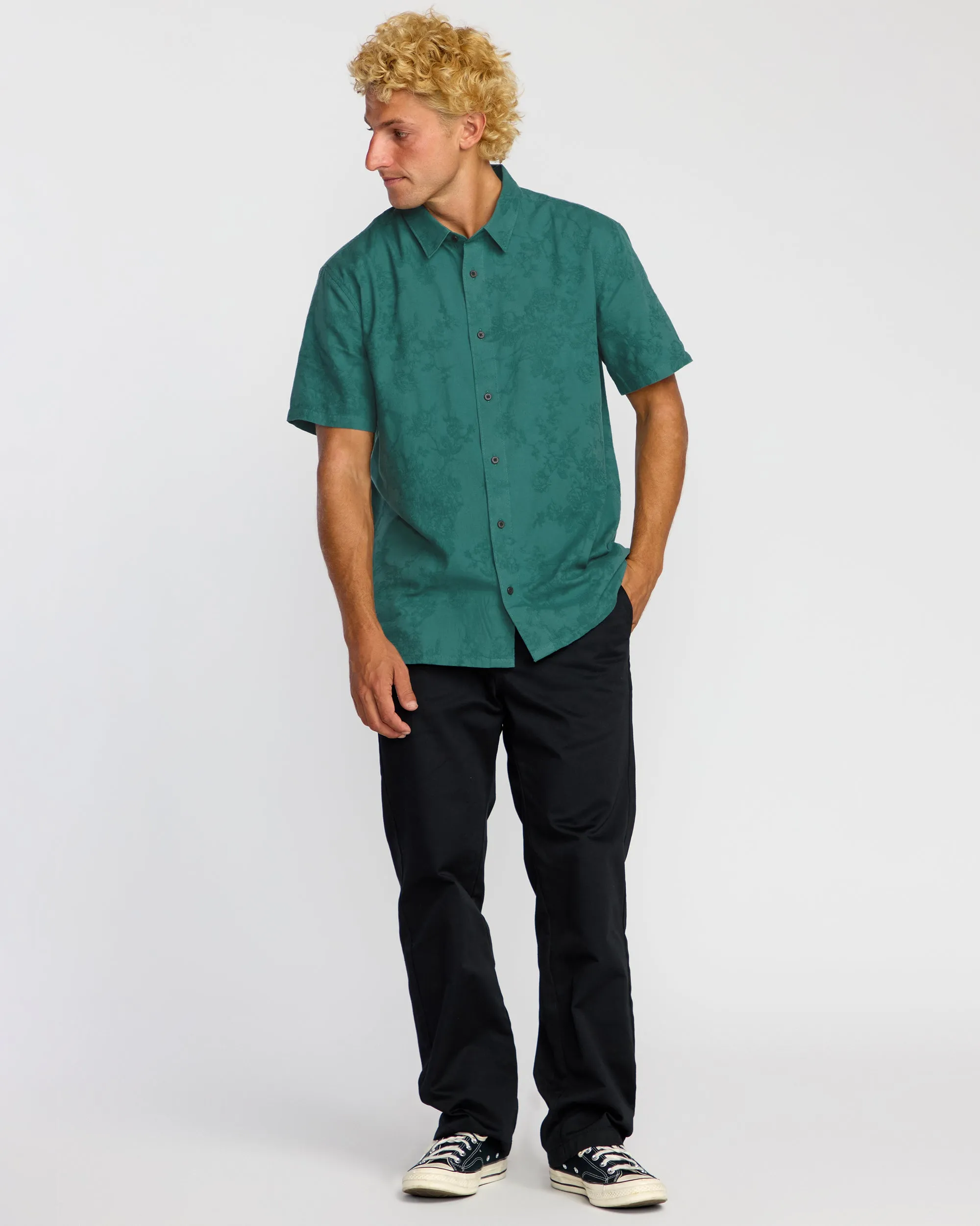 Sunshines Garage Short Sleeve Shirt - Teal sold by Billabong product image thumbnail 4