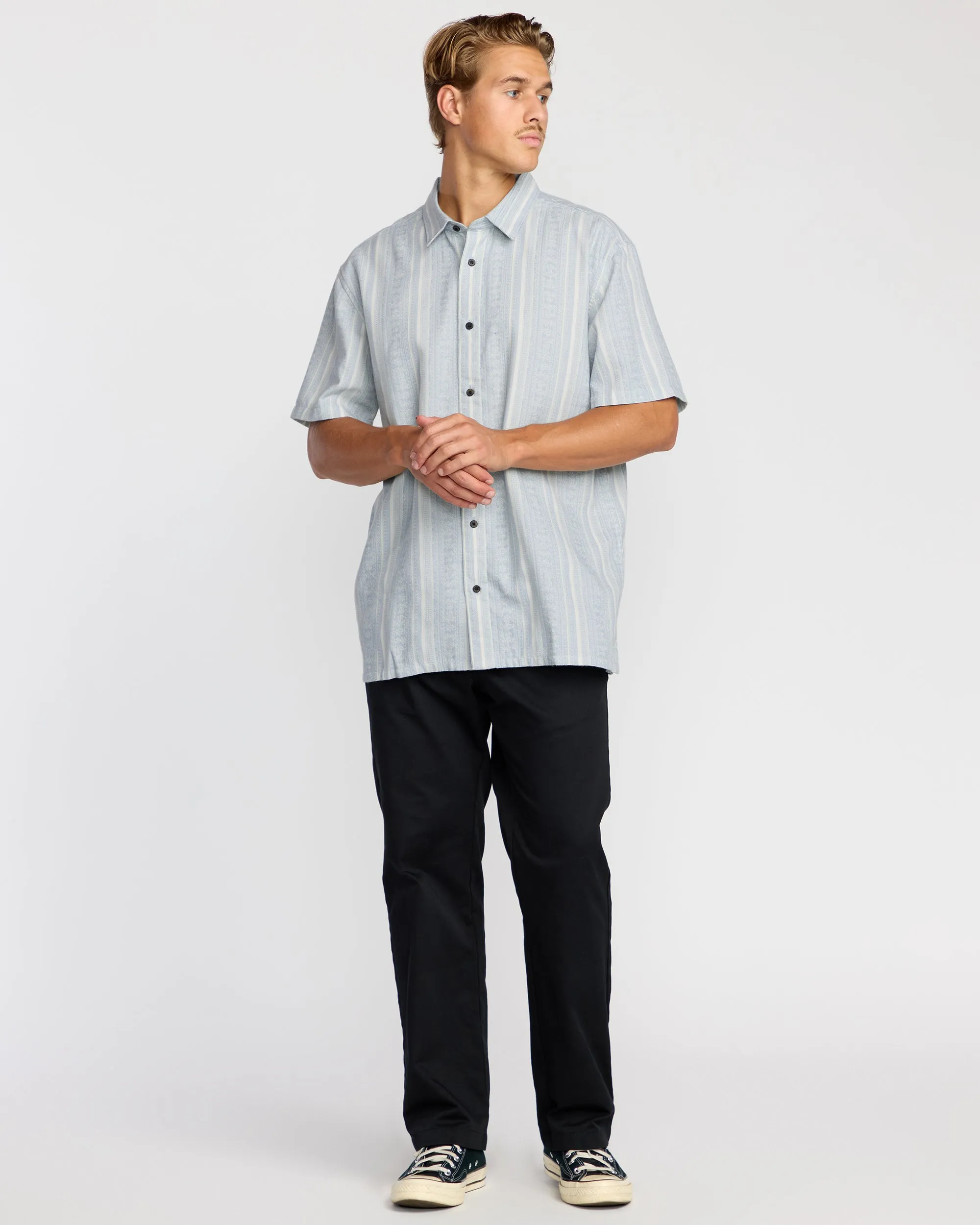 Sunshines Garage Short Sleeve Shirt - Stone Blue sold by Billabong product image thumbnail 4