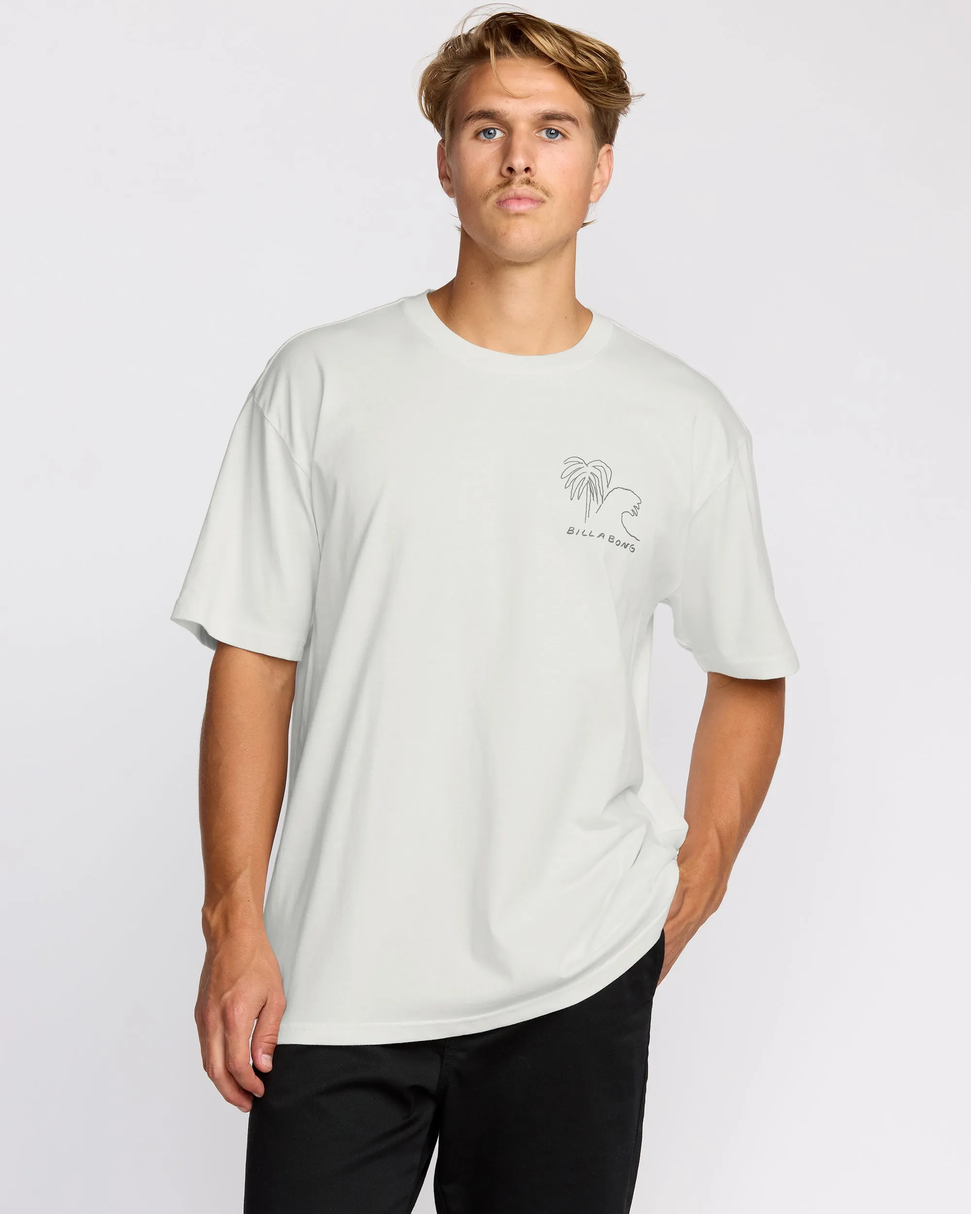 Scenes Regular Short Sleeve T-Shirt - Off White sold by Billabong