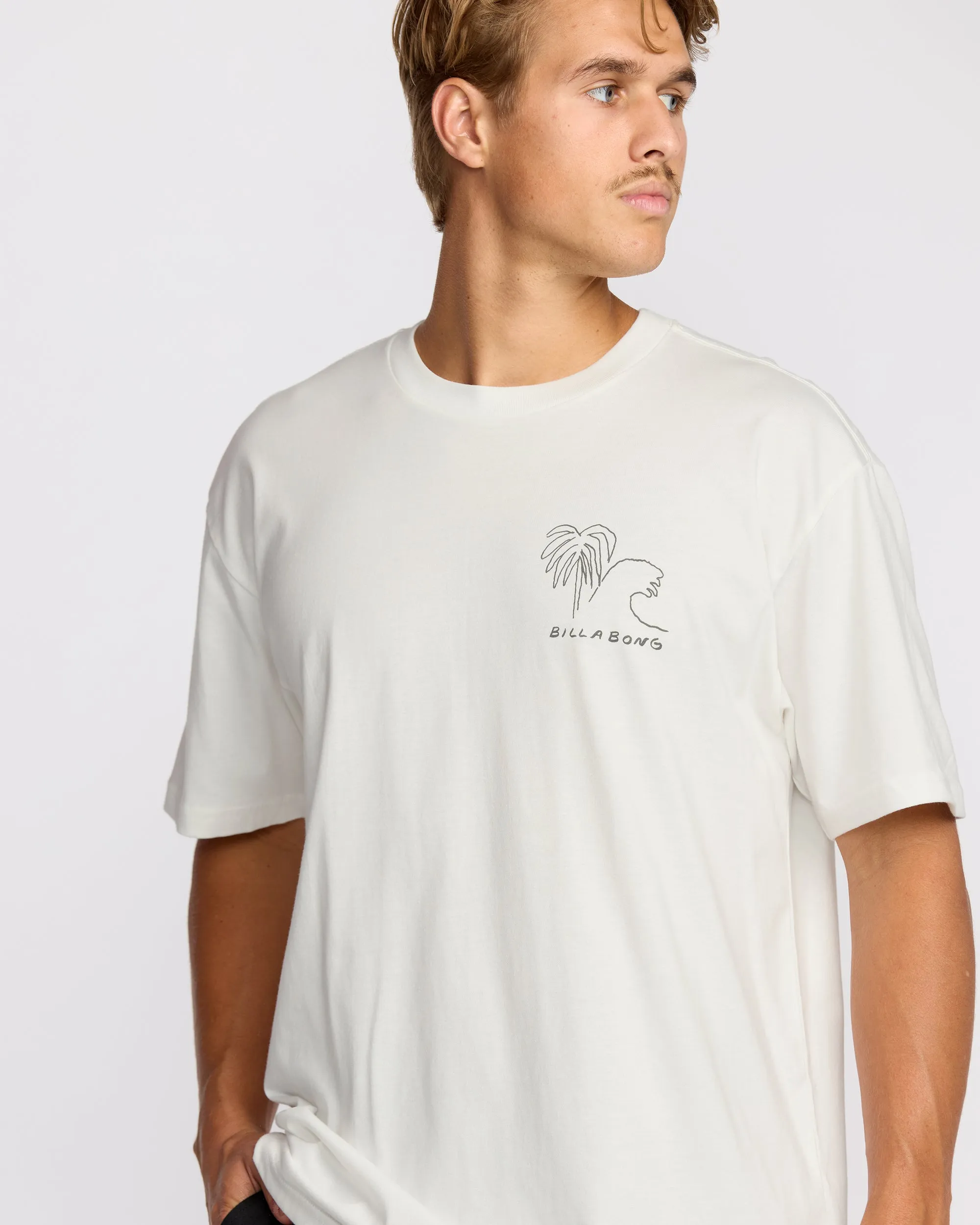 Scenes Regular Short Sleeve T-Shirt - Off White sold by Billabong product image thumbnail 5