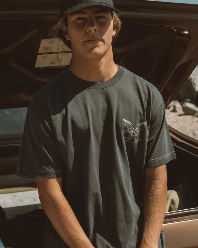 Bird Of Prey Garage OG Short Sleeve T-Shirt - Washed Black sold by Billabong