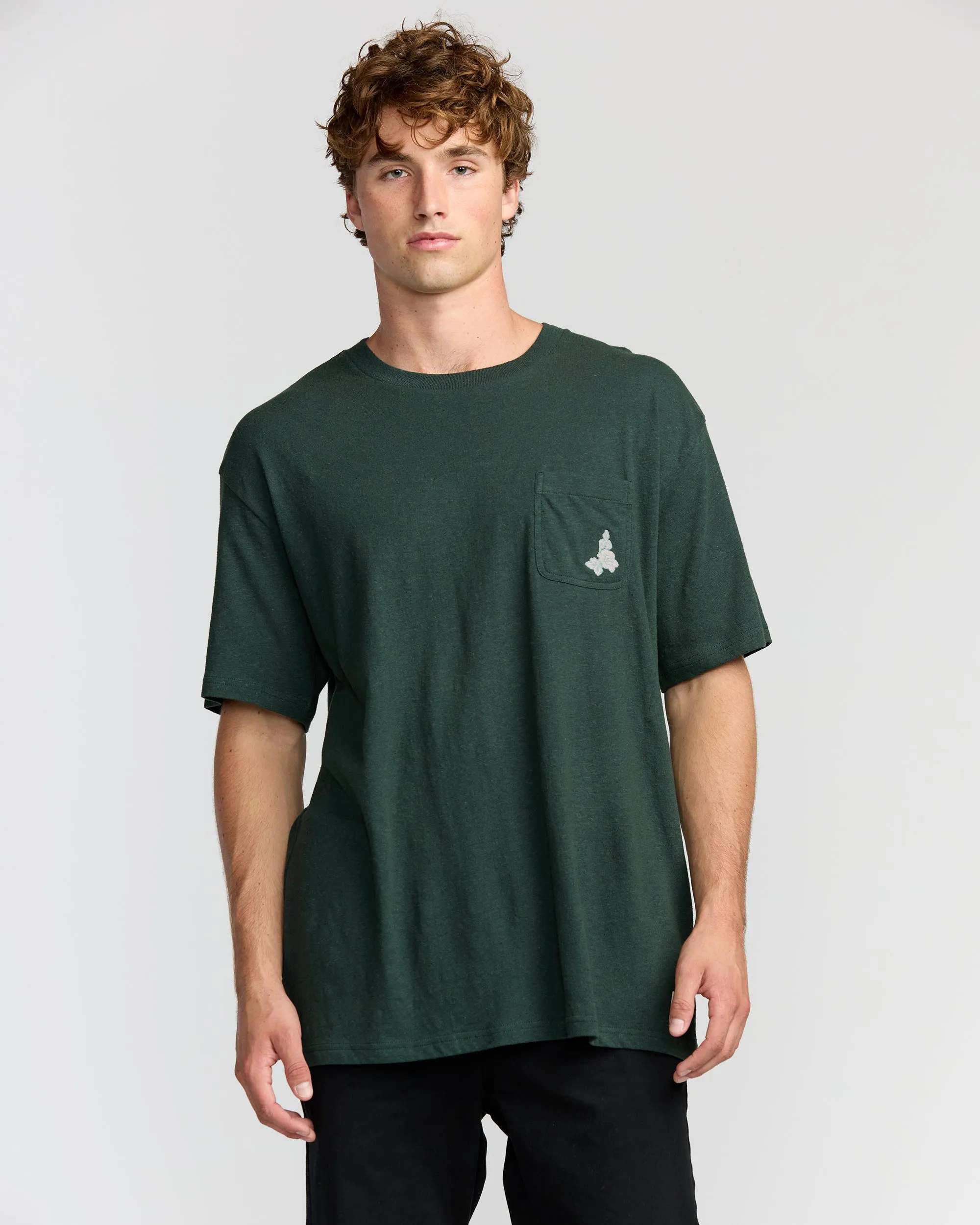 Austin Garage Regular Pocket Short Sleeve T-Shirt - Teal sold by Billabong
