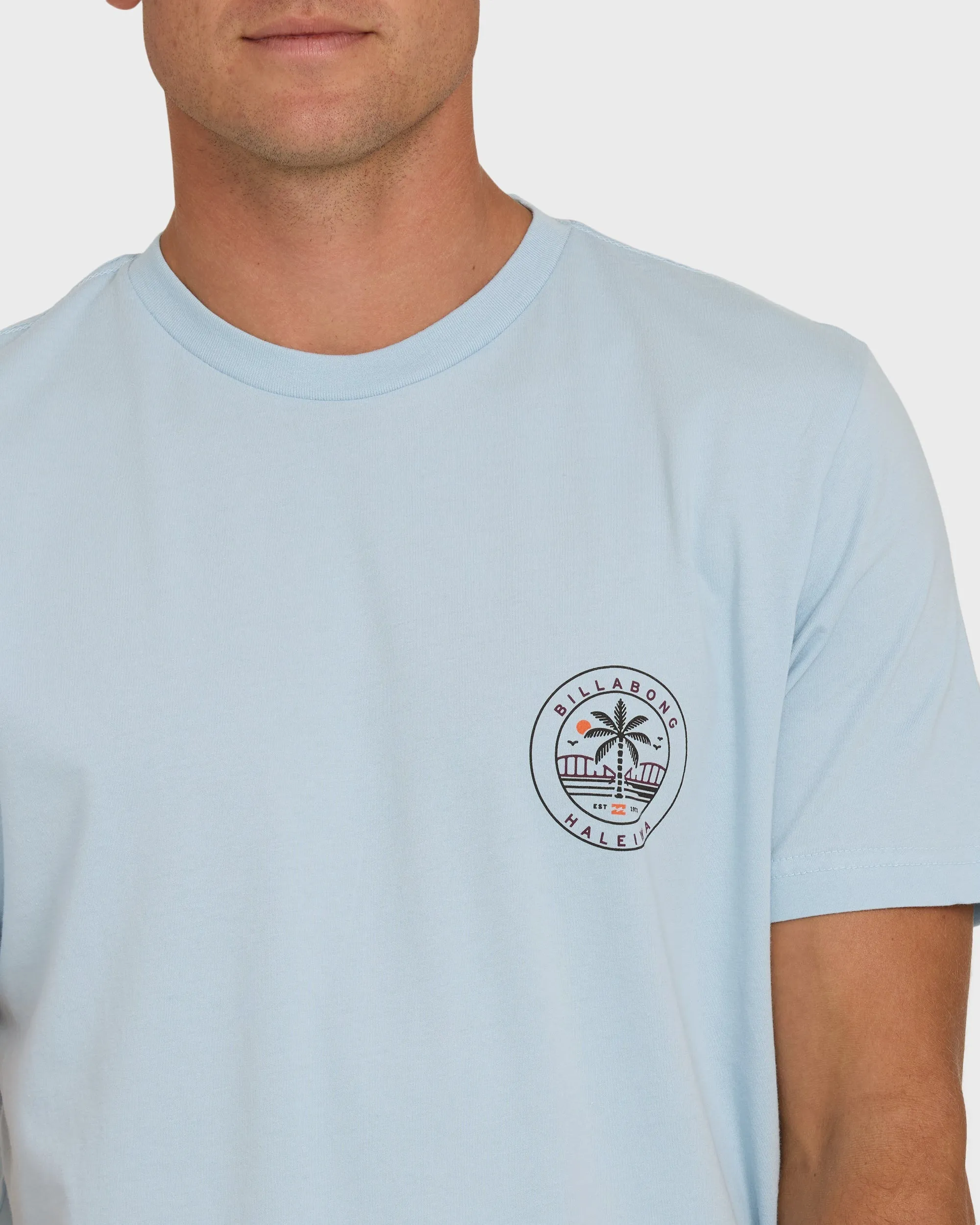 Haleiwa Badge Short Sleeve T-Shirt - Blue Mist sold by Billabong product image thumbnail 5