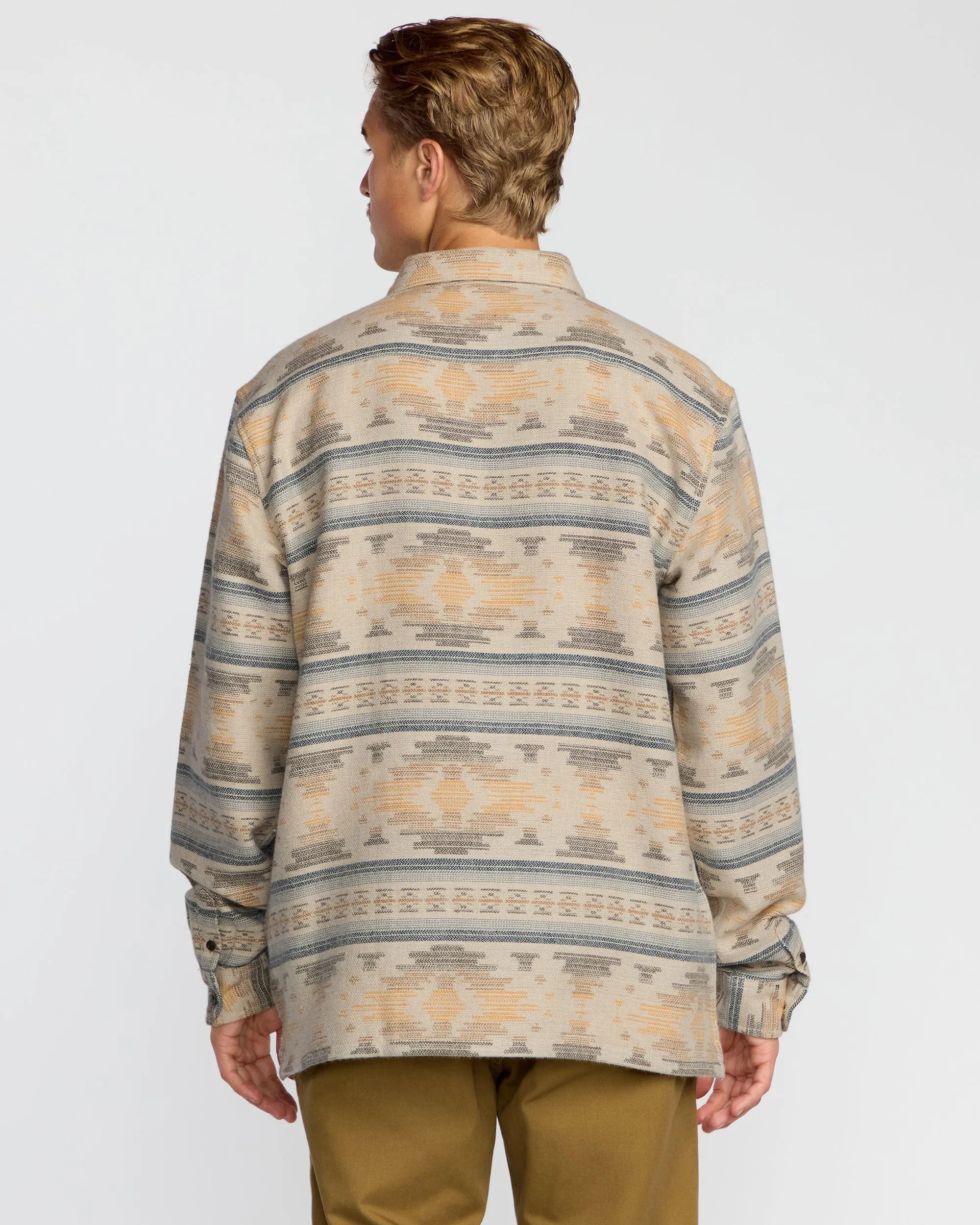 Offshore Jacquard Long Sleeve Flannel Shirt - Sand sold by Billabong product image thumbnail 3