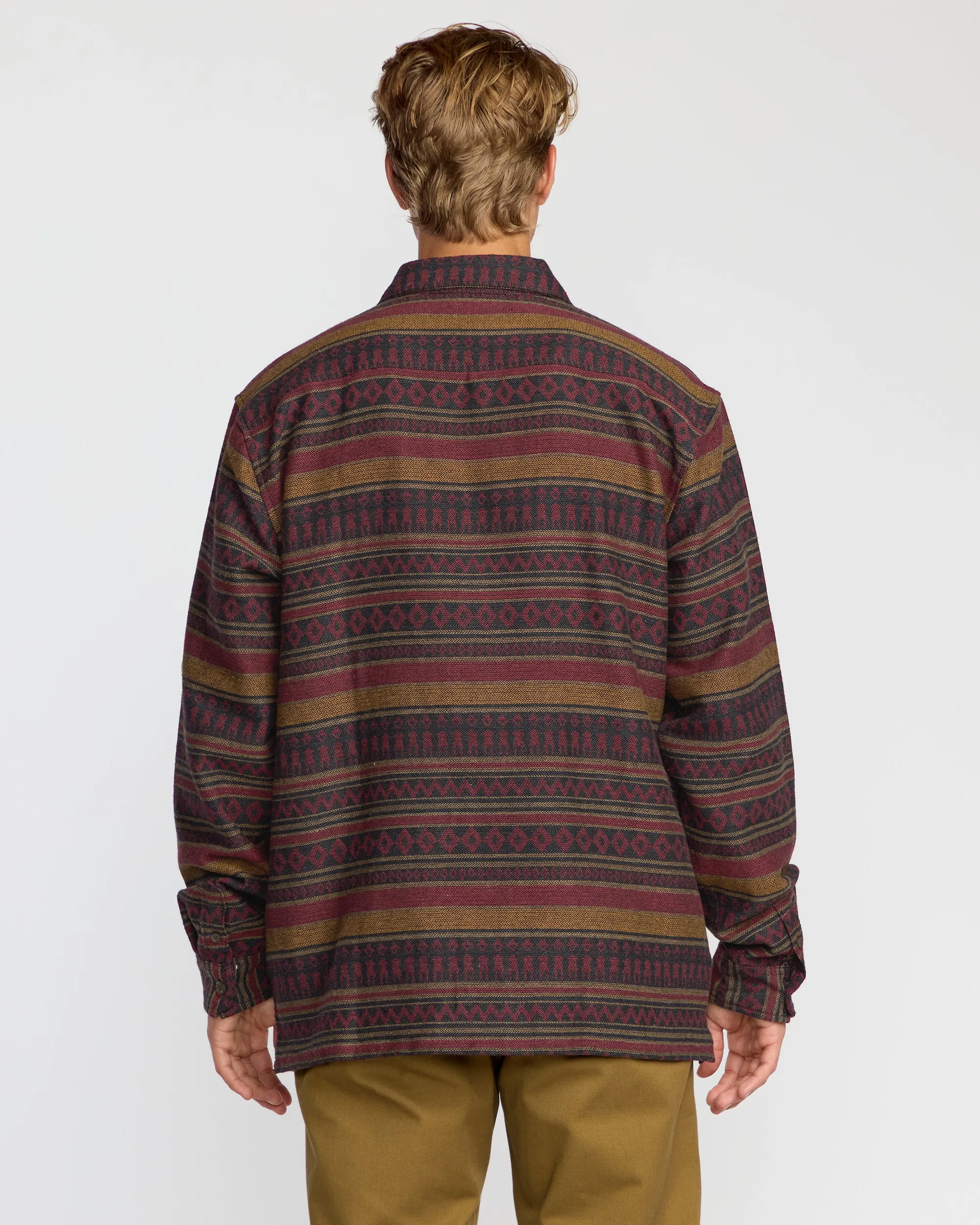 Offshore Jacquard Long Sleeve Flannel Shirt - Brick sold by Billabong product image thumbnail 3