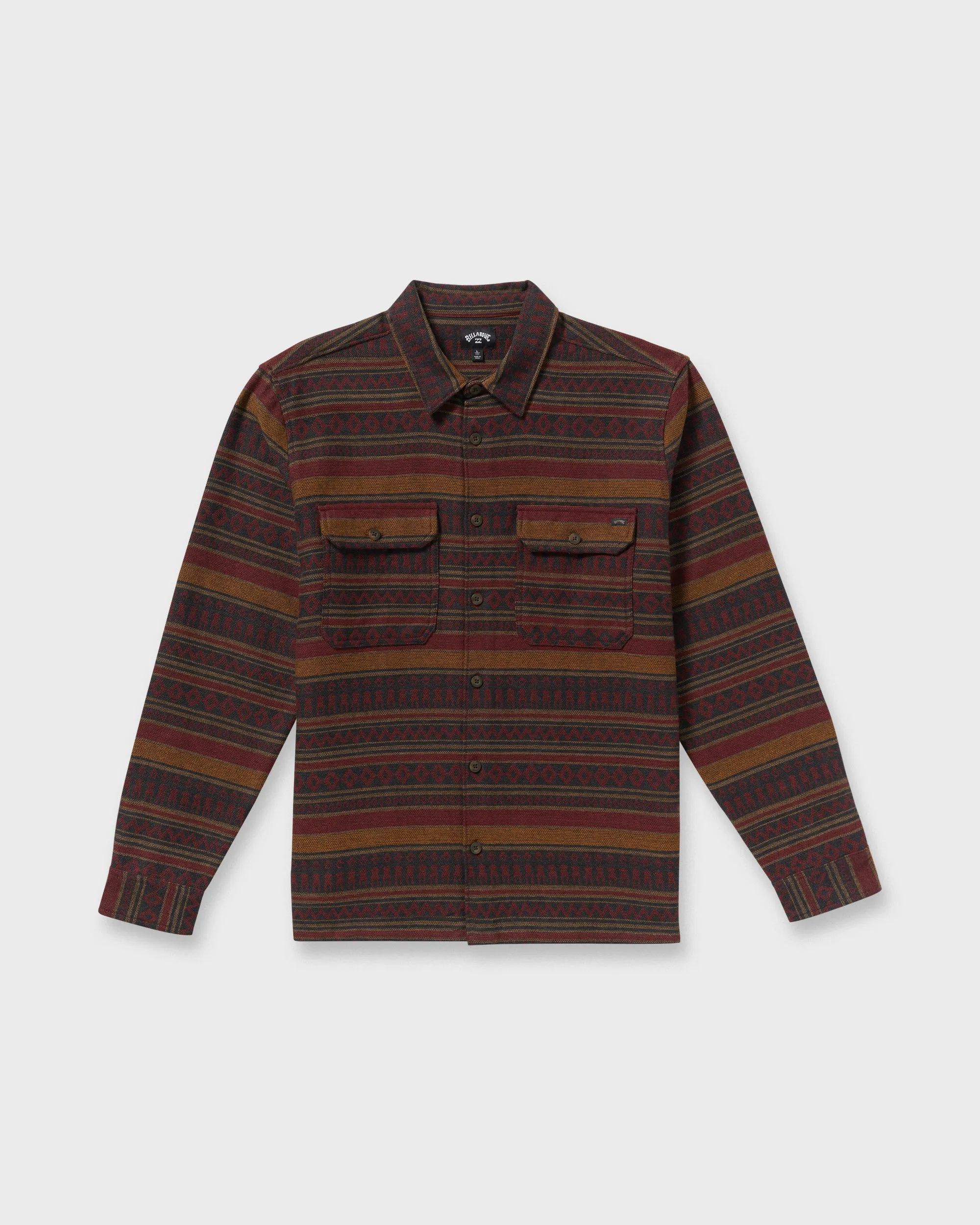 Offshore Jacquard Long Sleeve Flannel Shirt - Brick sold by Billabong product image thumbnail 5