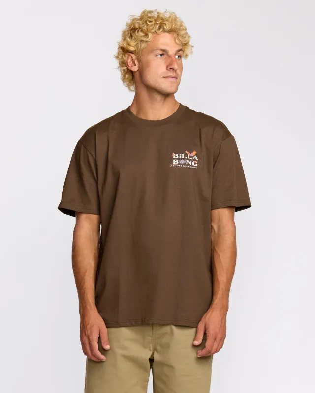 Land To Sea Regular Short Sleeve T-Shirt - Rustic Brown sold by Billabong