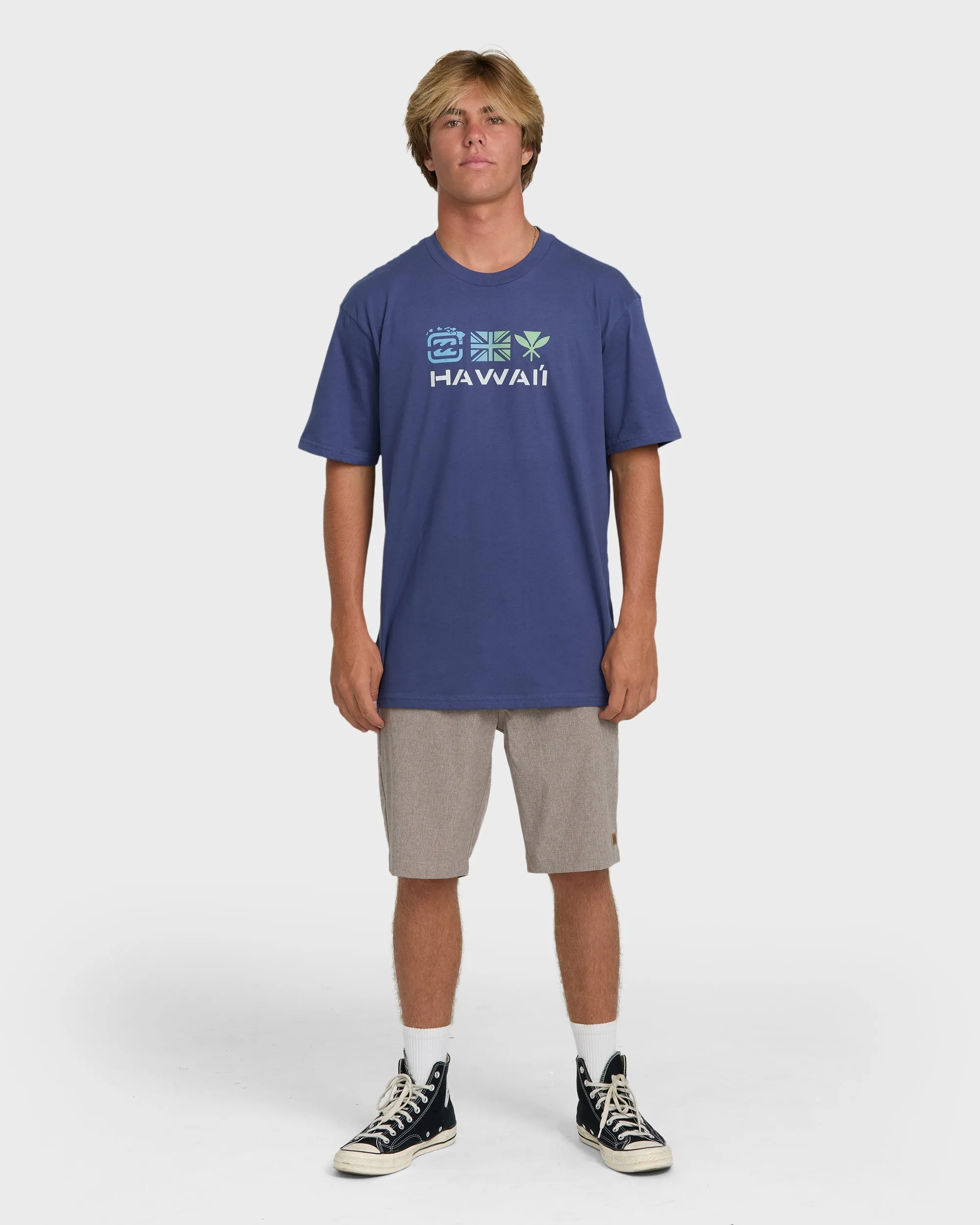 Kahili Hawaii Regular Tee - Washed Blue sold by Billabong product image thumbnail 3