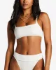 Sun Trip Tiki Zoe Crop Bikini Top - Salt Crystal sold by Billabong