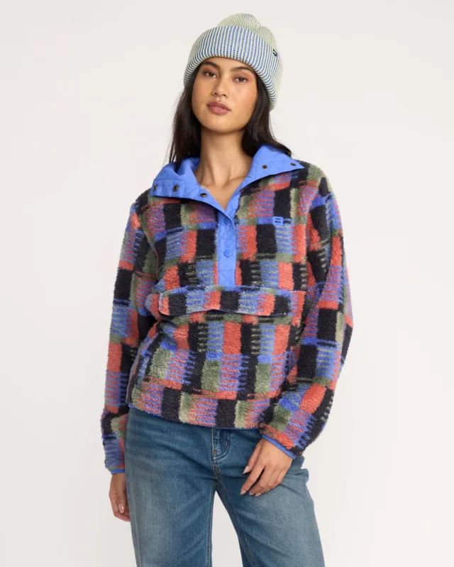 A/Div Switchback Pullover Half Snap Sherpa Fleece - Multi sold by Billabong
