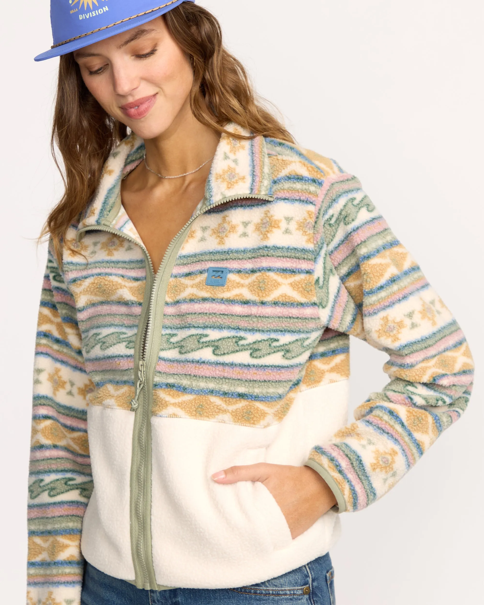 A/Div Rock Jetty Mock Neck Zip Fleece - Whitecap sold by Billabong product image thumbnail 5