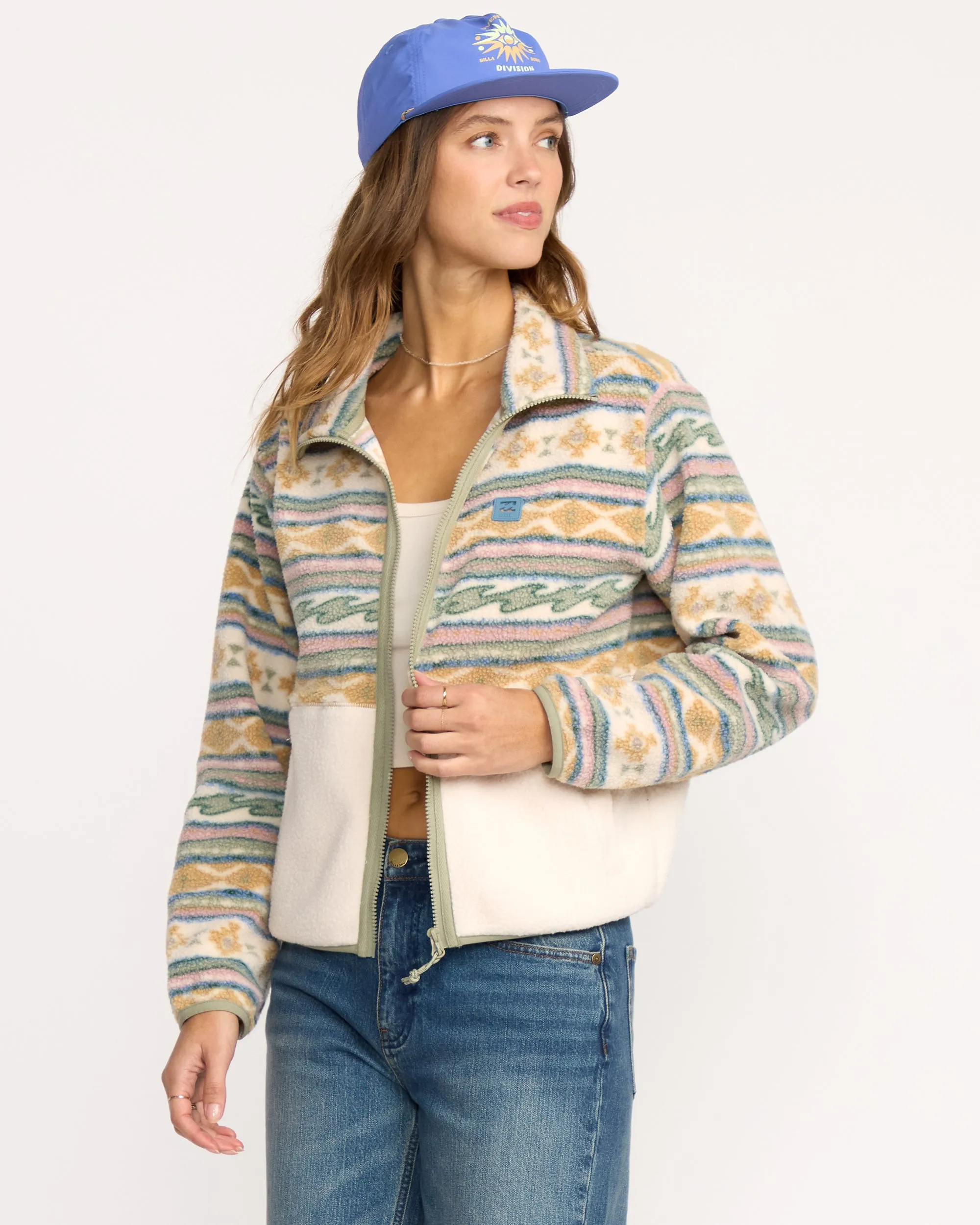 A/Div Rock Jetty Mock Neck Zip Fleece - Whitecap sold by Billabong product image thumbnail 3