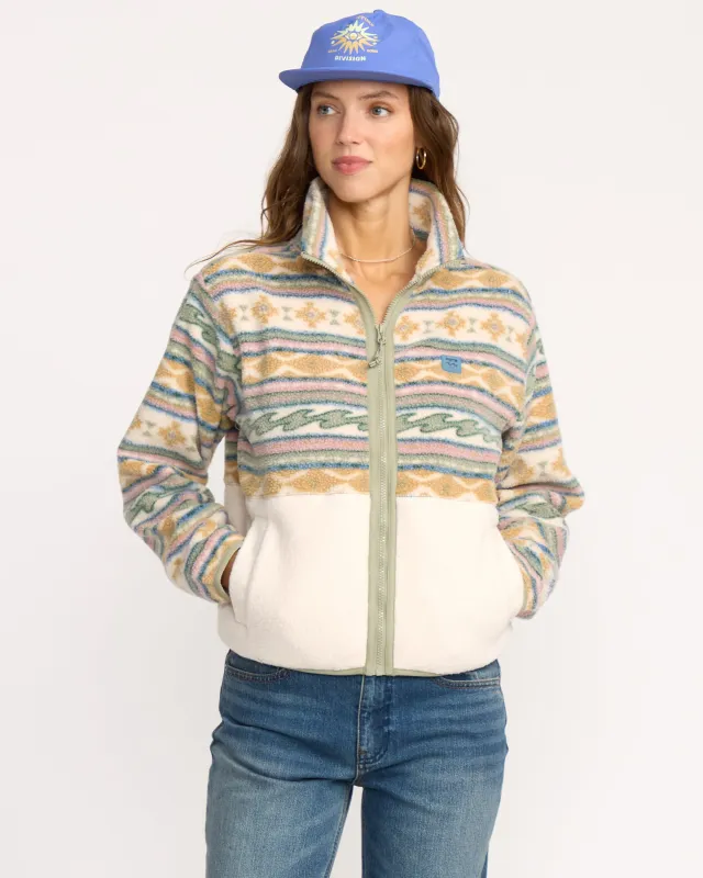 A/Div Rock Jetty Mock Neck Zip Fleece - Whitecap sold by Billabong