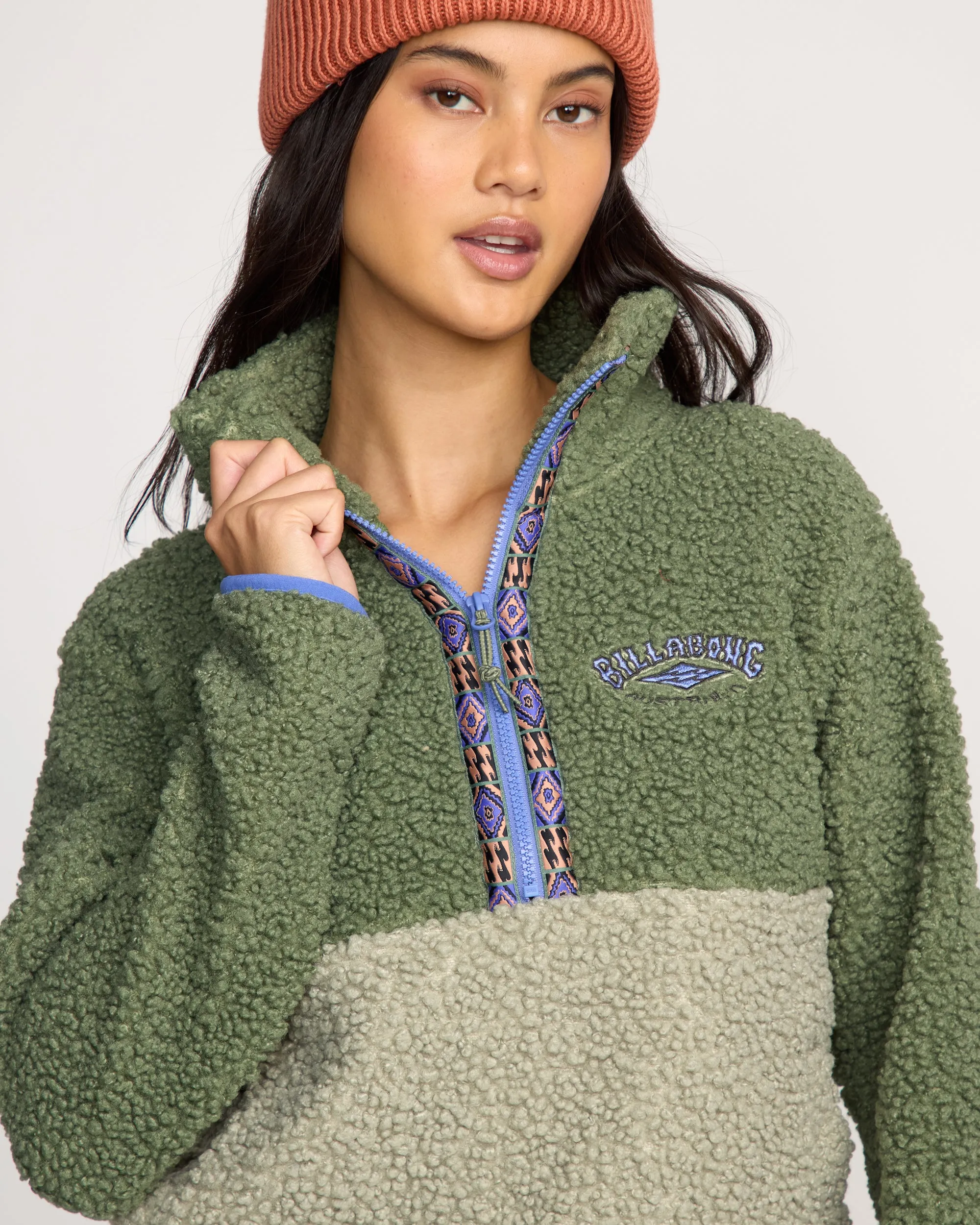 Horizon Mock Neck Half Zip Sweatshirt - Treehugger sold by Billabong product image thumbnail 5