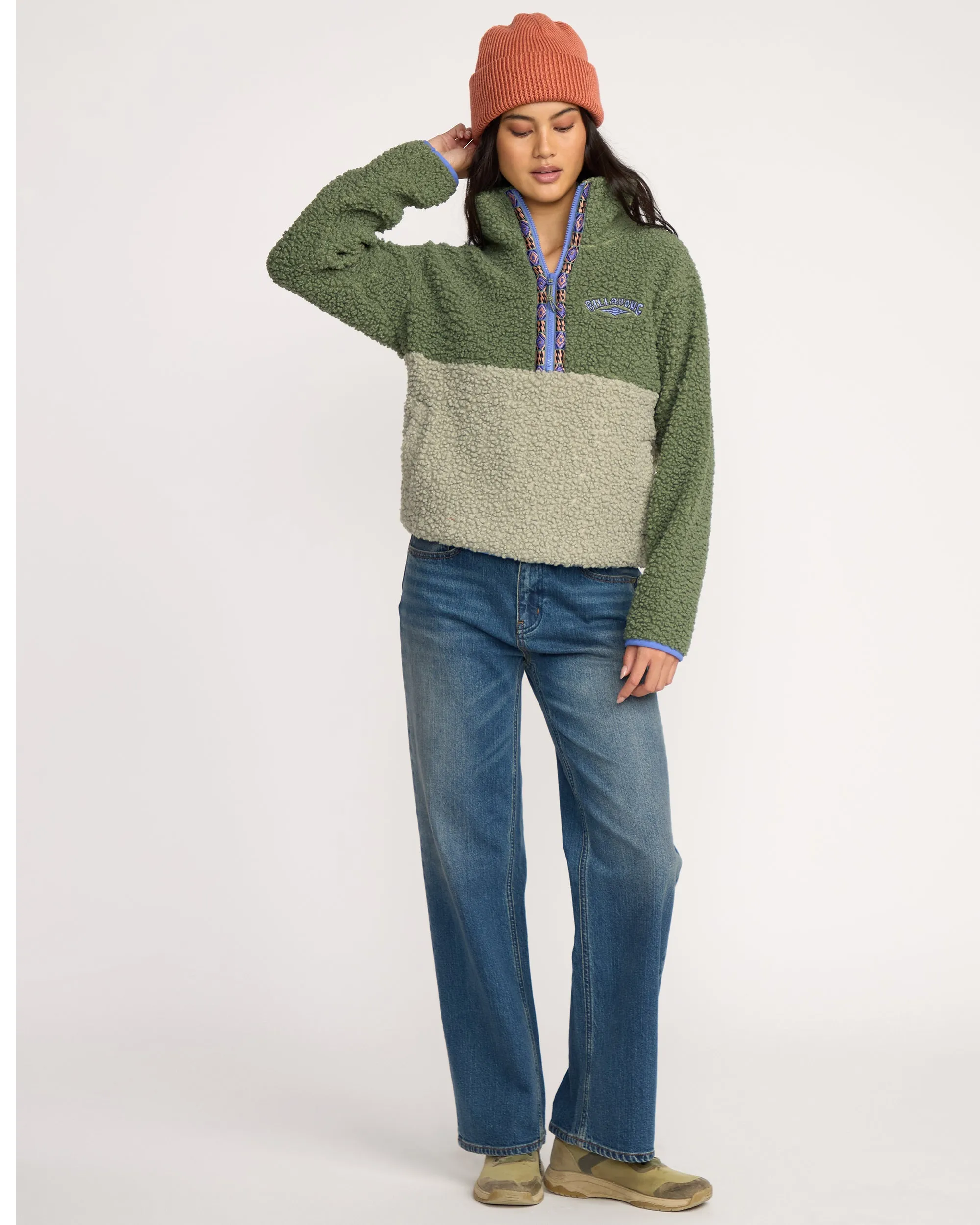 Horizon Mock Neck Half Zip Sweatshirt - Treehugger sold by Billabong product image thumbnail 4