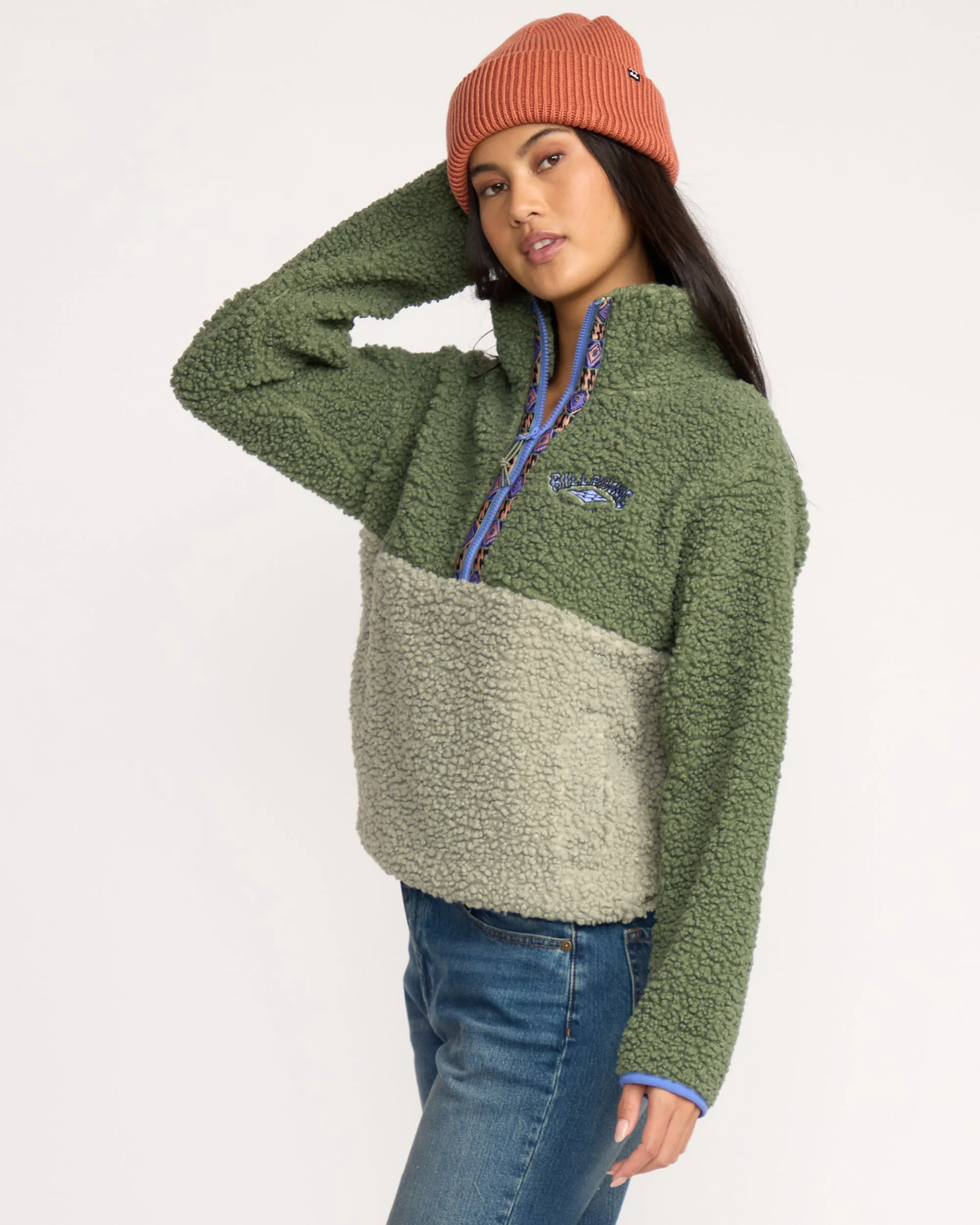 Horizon Mock Neck Half Zip Sweatshirt - Treehugger sold by Billabong product image thumbnail 3