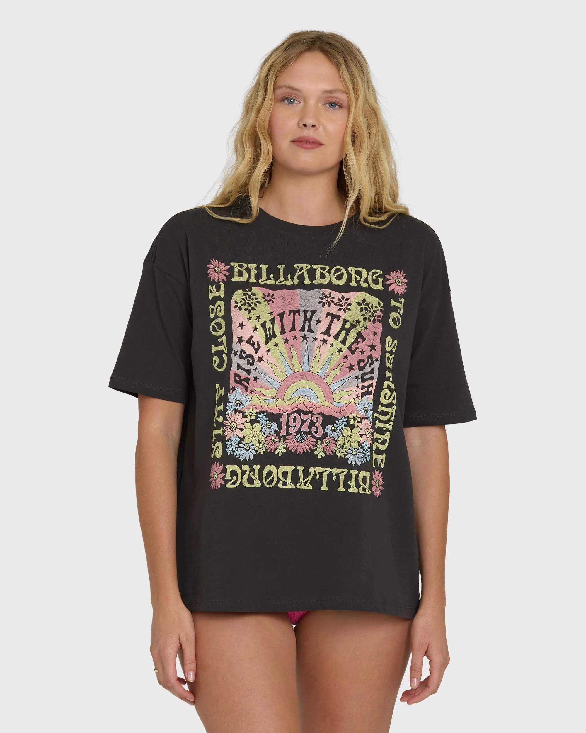 Groovy Sunrise Short Sleeve T-Shirt - Off Black sold by Billabong