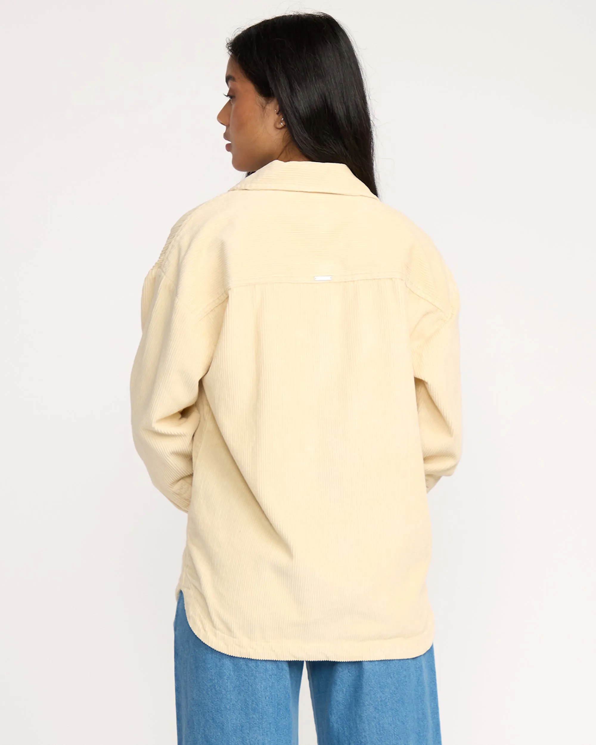 Fadeaway Long Sleeve Cord Shacket - Whitecap sold by Billabong product image thumbnail 3