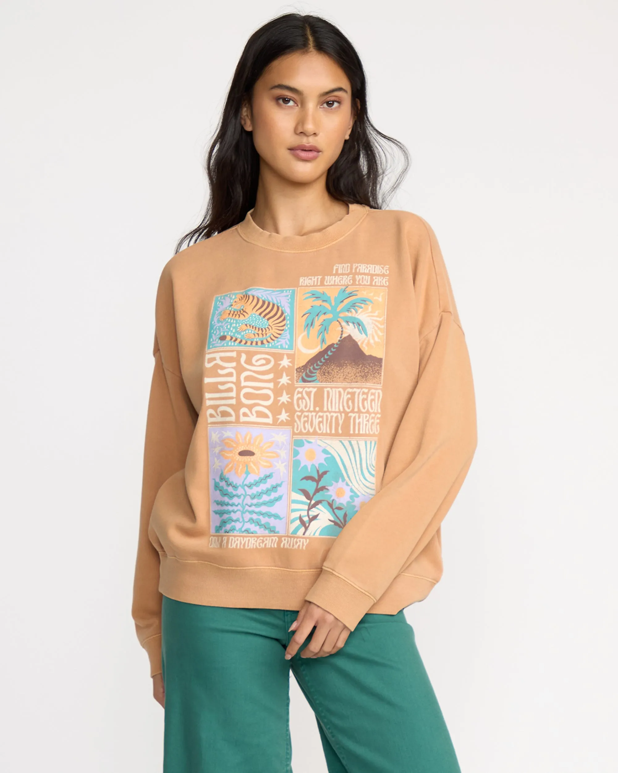 Echo Crewneck Sweatshirt - Dusty Trails sold by Billabong
