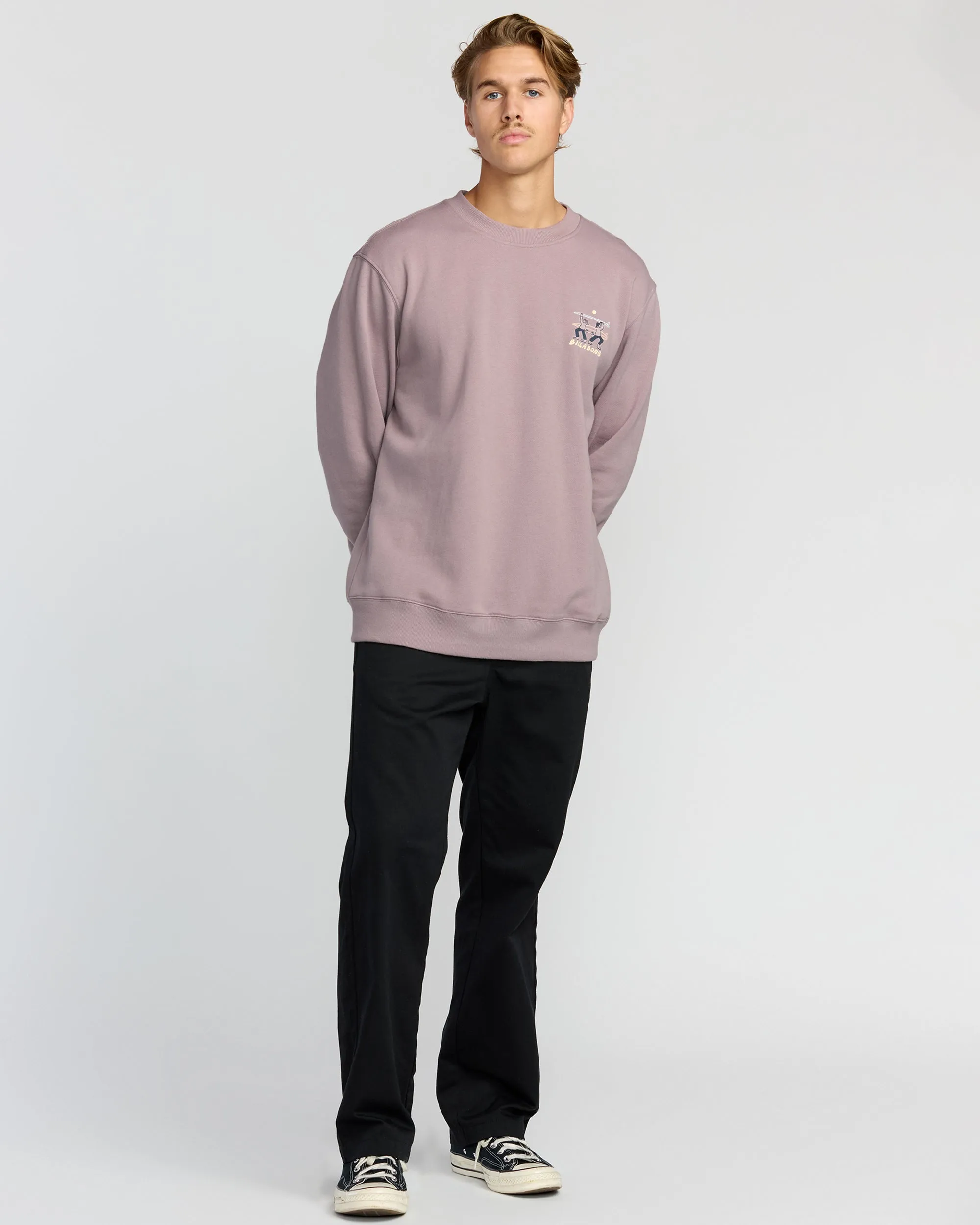 Split The Peak Crewneck Sweatshirt - Purple Ash sold by Billabong product image thumbnail 4