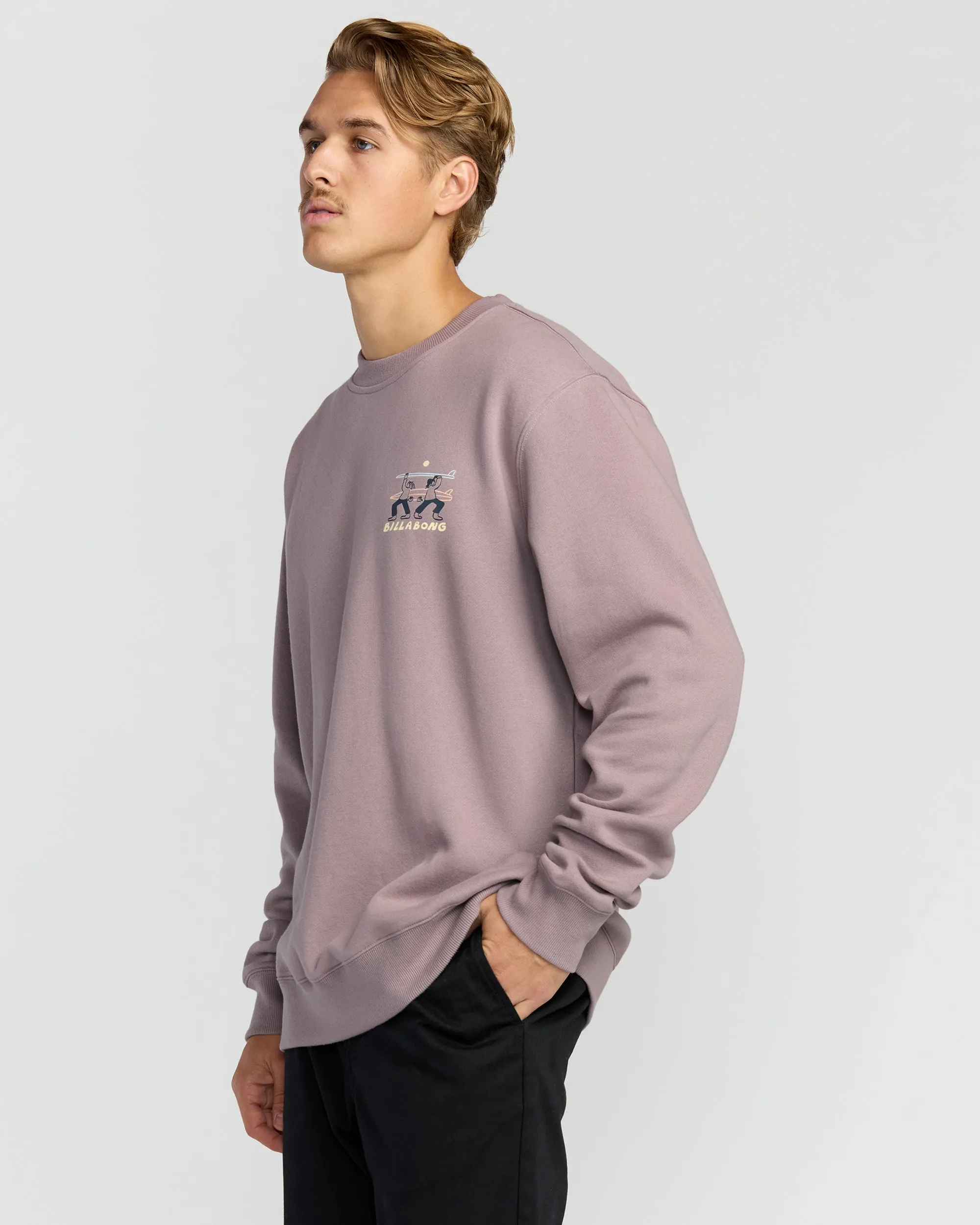 Split The Peak Crewneck Sweatshirt - Purple Ash sold by Billabong product image thumbnail 3