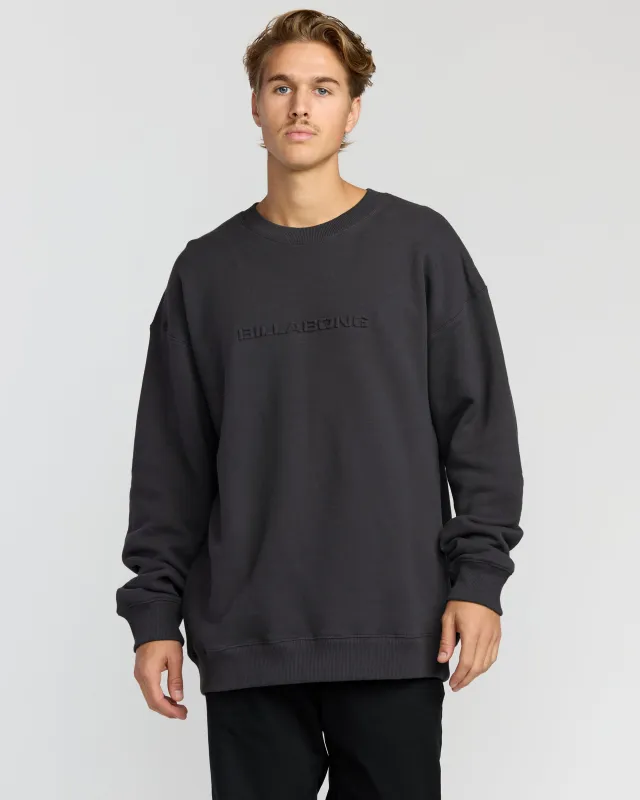 Iconic Emboss Crewneck Sweatshirt - Black sold by Billabong