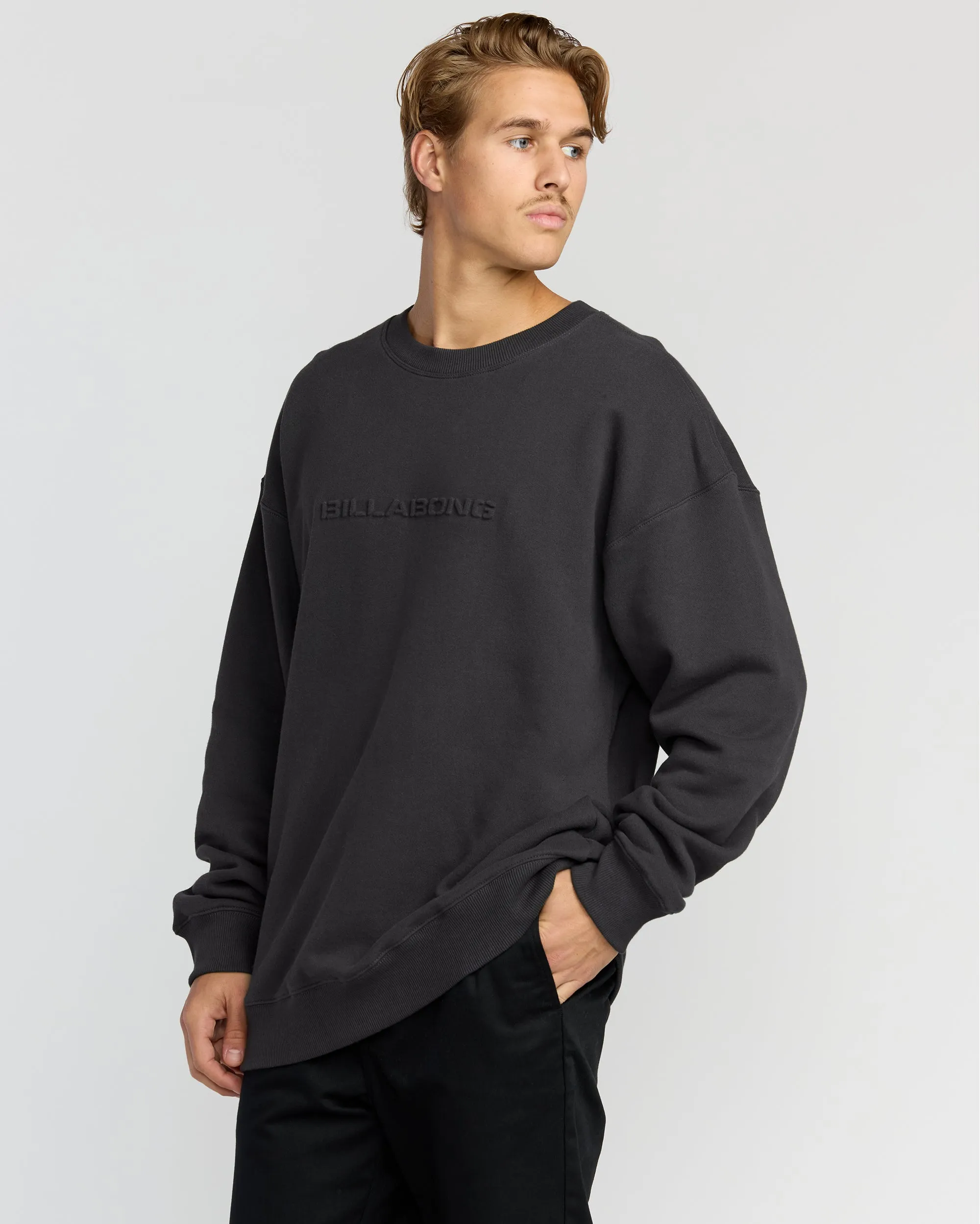 Iconic Emboss Crewneck Sweatshirt - Black sold by Billabong product image thumbnail 3