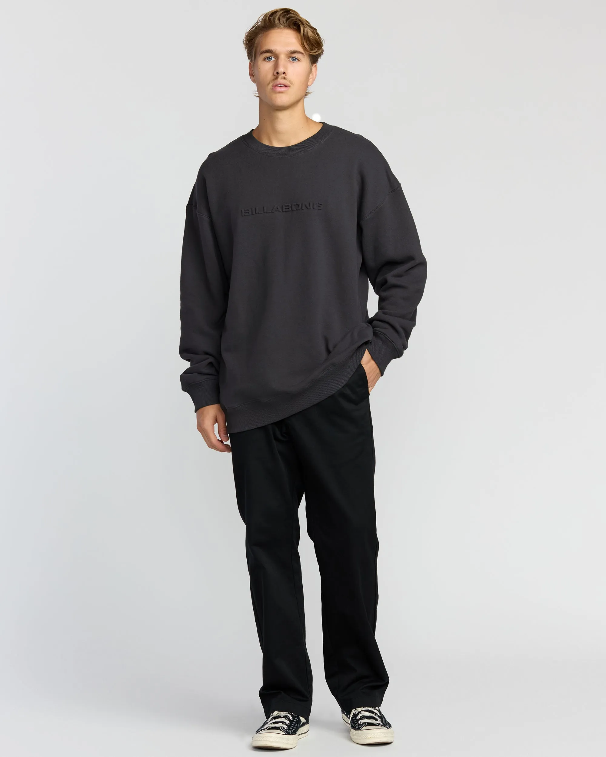 Iconic Emboss Crewneck Sweatshirt - Black sold by Billabong product image thumbnail 4