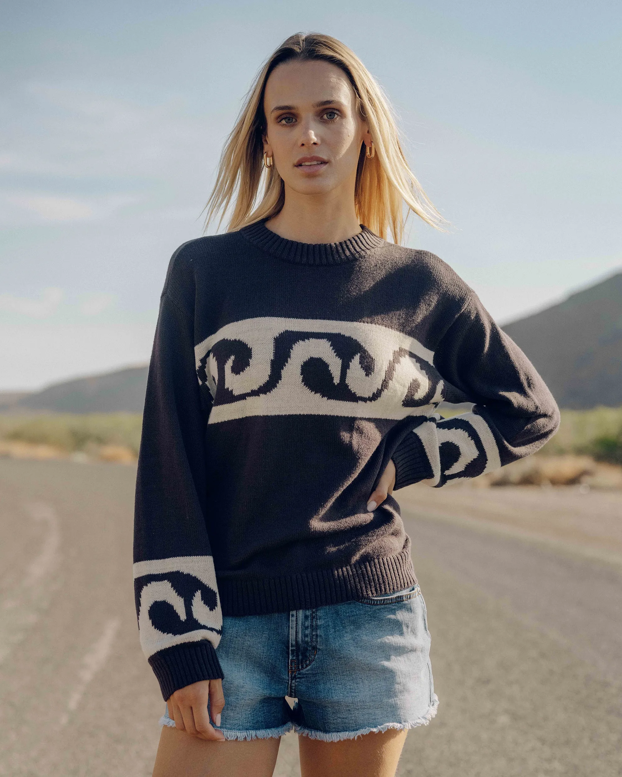 Wave Fade Sweater - Black Sands sold by Billabong