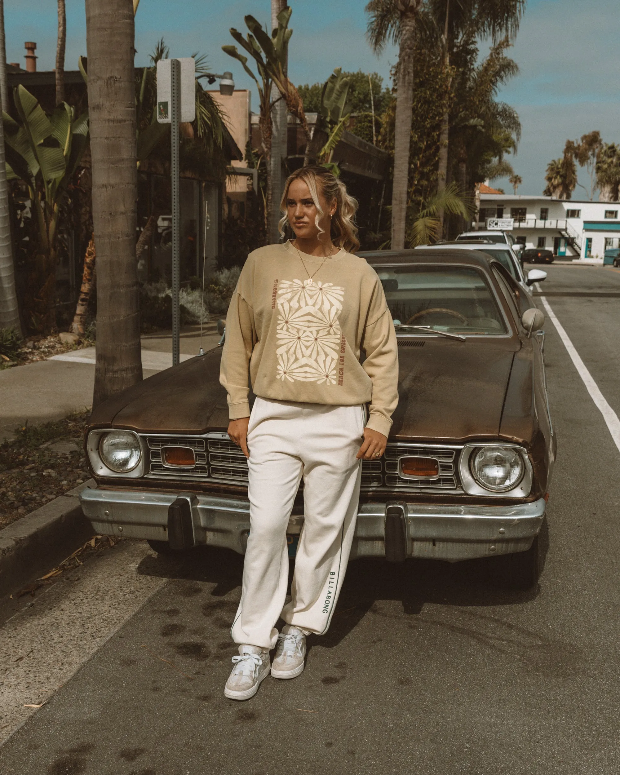 Echo Crewneck Sweatshirt - Light Olive sold by Billabong