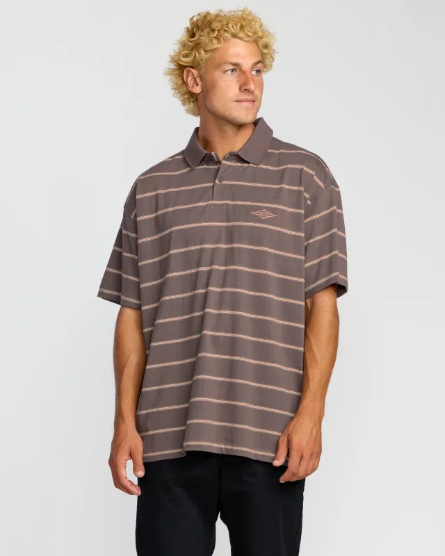 Shibuya Short Sleeve Polo Shirt - Grey Violet sold by Billabong