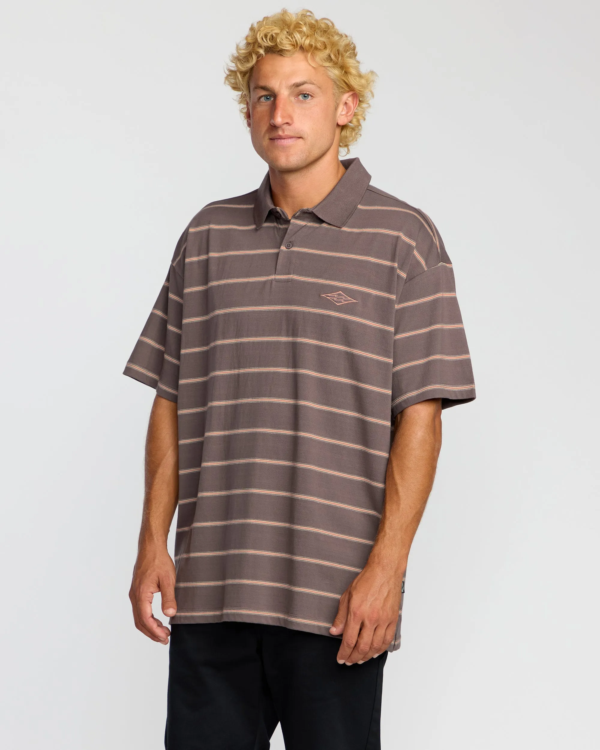 Shibuya Short Sleeve Polo Shirt - Grey Violet sold by Billabong product image thumbnail 3