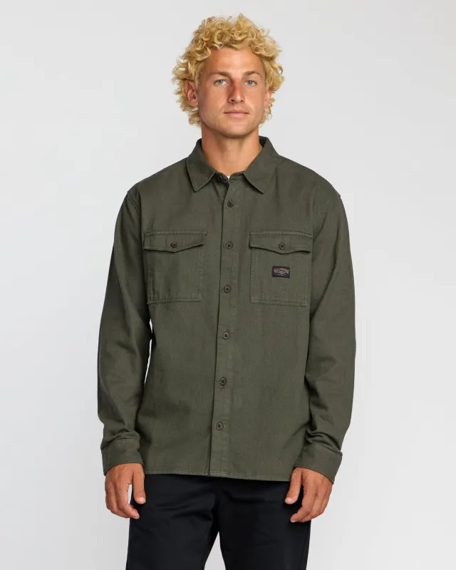 Bong Days Long Sleeve Shirt - Dark Military sold by Billabong