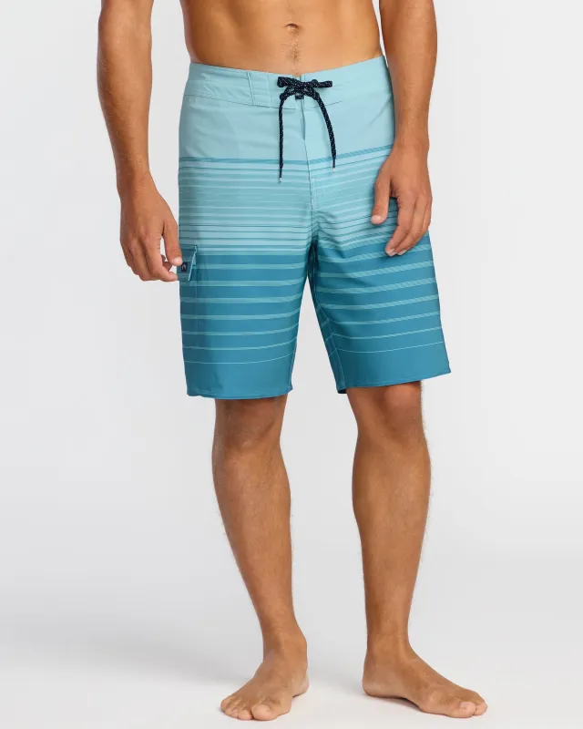 All Day Stripe Pro Performance 20" Boardshorts - Dusty Blue sold by Billabong