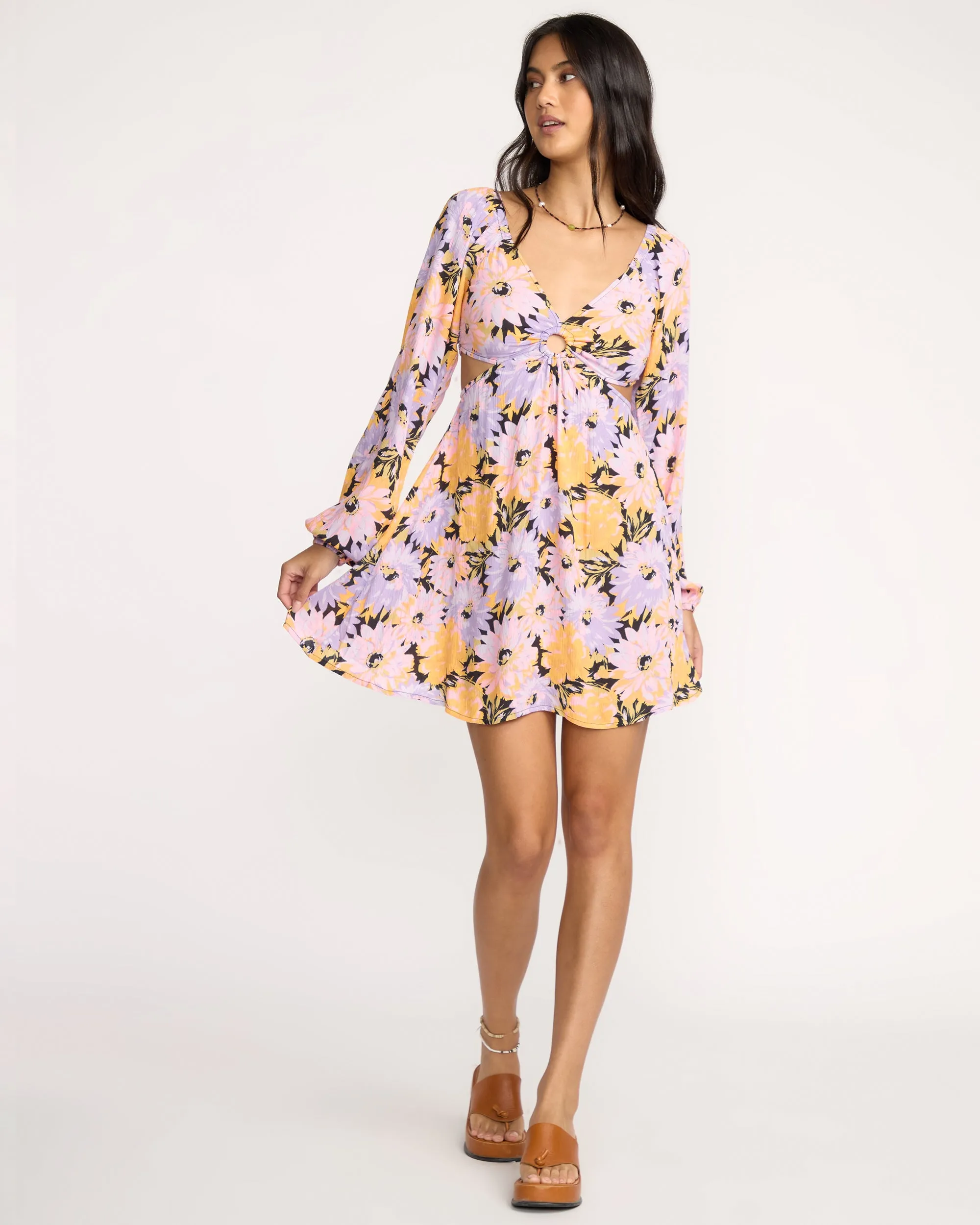 Last Call Mini Dress - Black Sands sold by Billabong