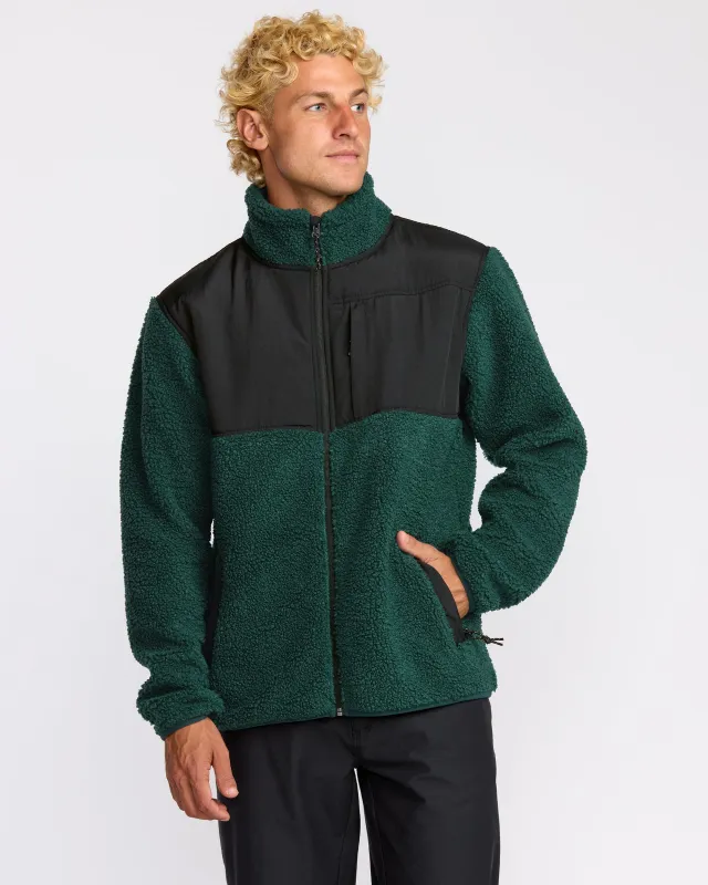 Boundary Summit Zip Sweatshirt - Pine sold by Billabong