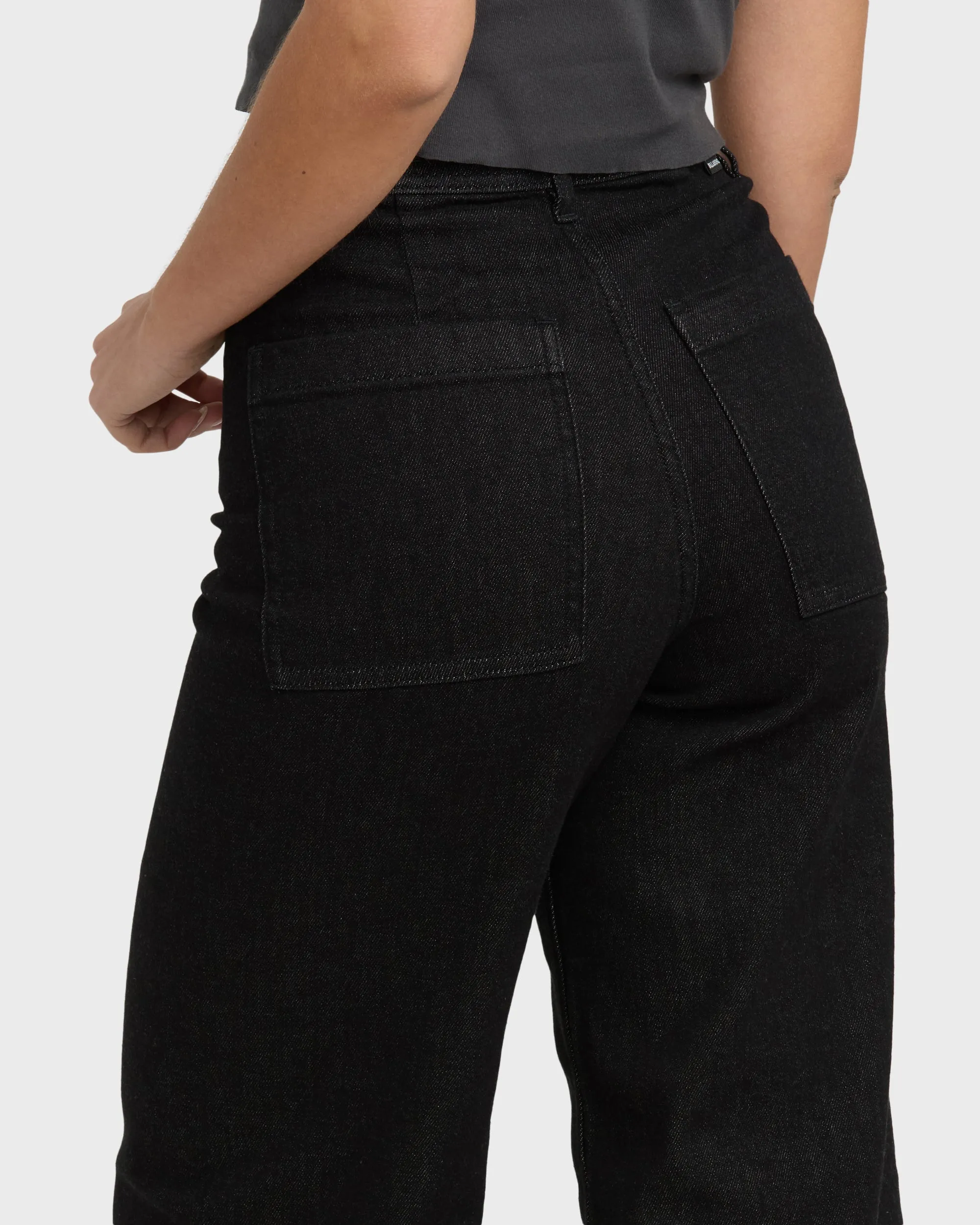 Free Fall High-Waist Pants - Black Rinse sold by Billabong product image thumbnail 5