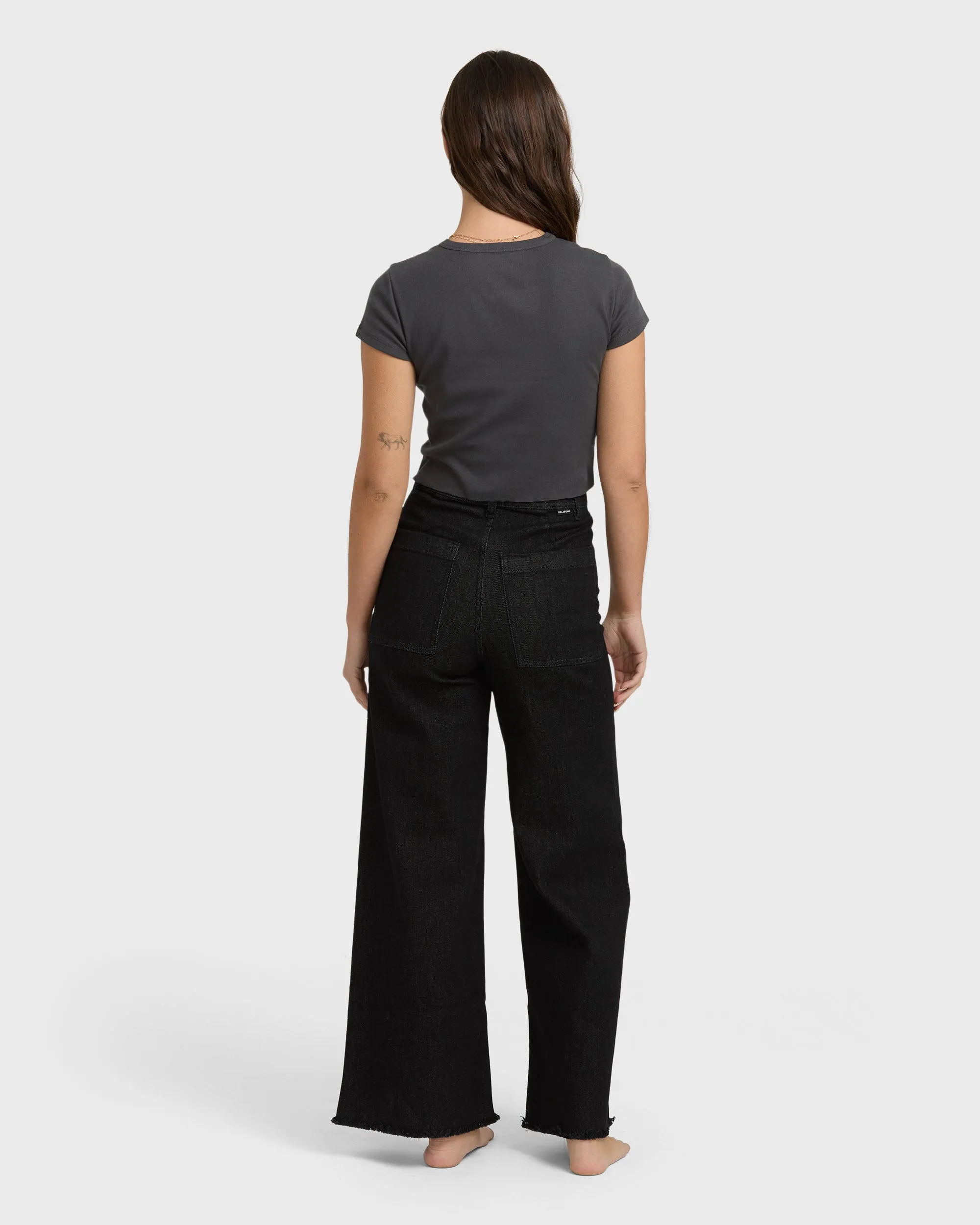 Free Fall High-Waist Pants - Black Rinse sold by Billabong product image thumbnail 2
