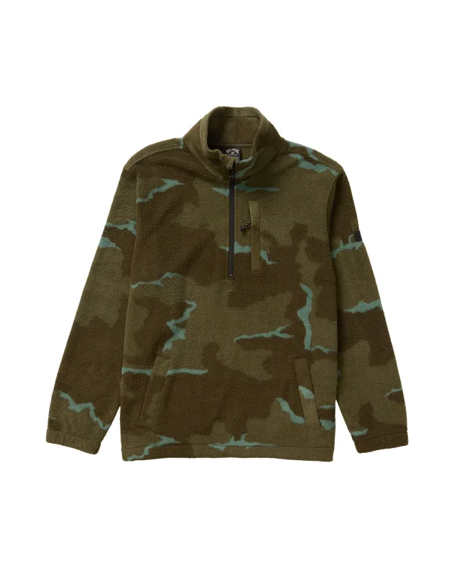 Boundary Mock Sweatshirt - Military Camo sold by Billabong