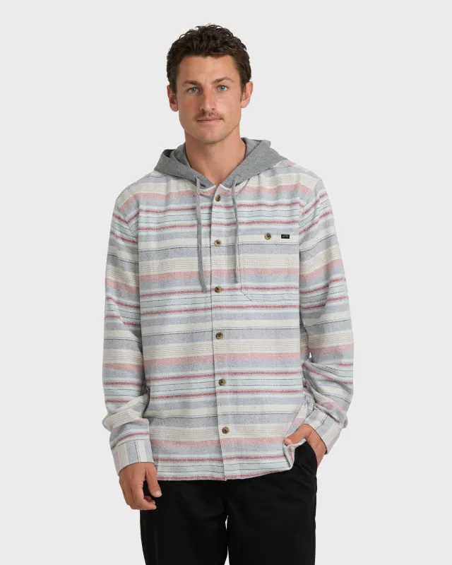 Baja Long Sleeve Flannel Shirt - Off White sold by Billabong