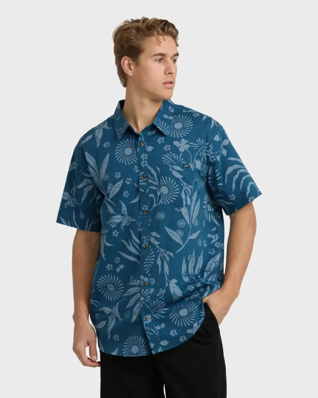 Sundays Short Sleeve Shirt - Real Teal sold by Billabong